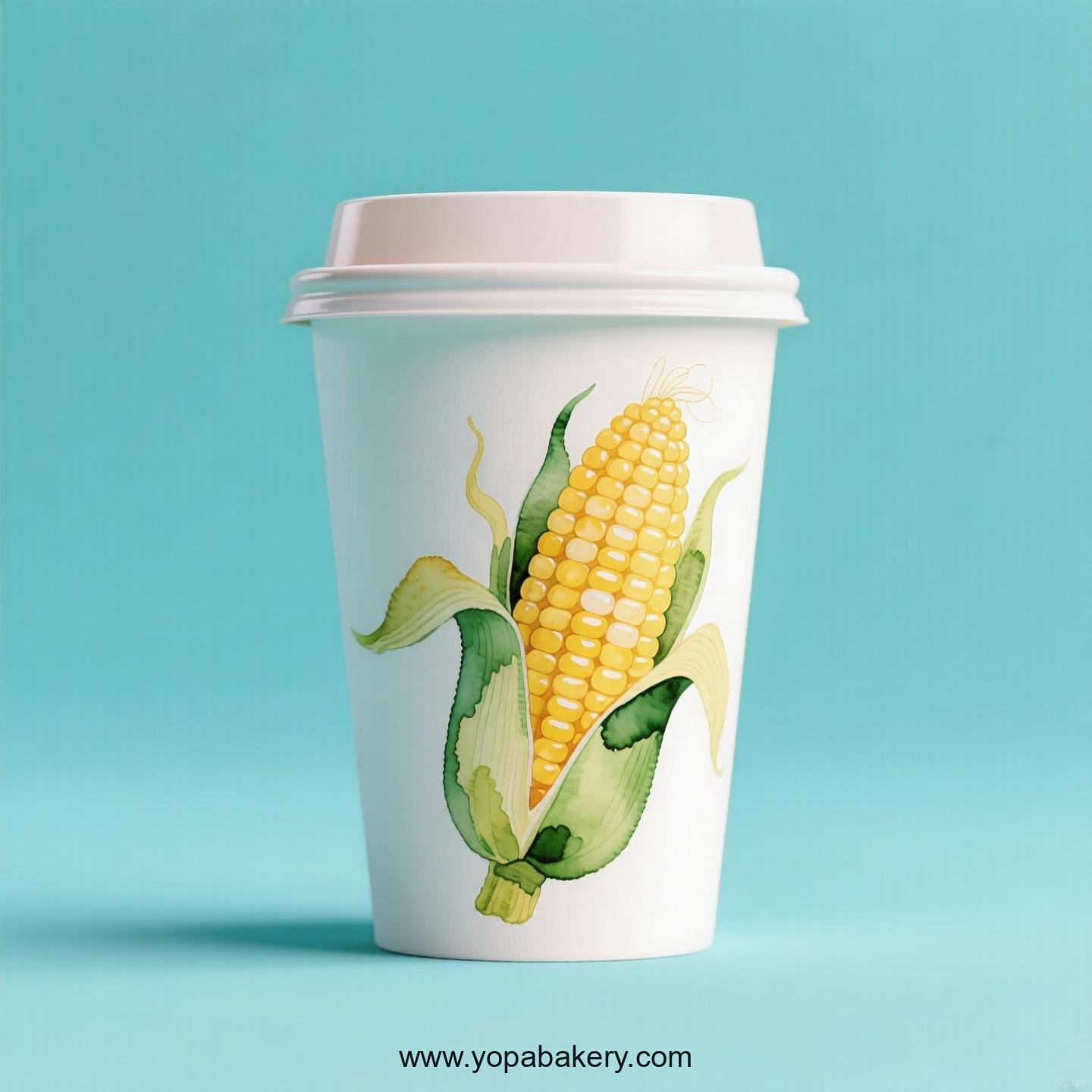 Corn Design Paper Coffee Cups Factory: 4-24 oz Custom Logo