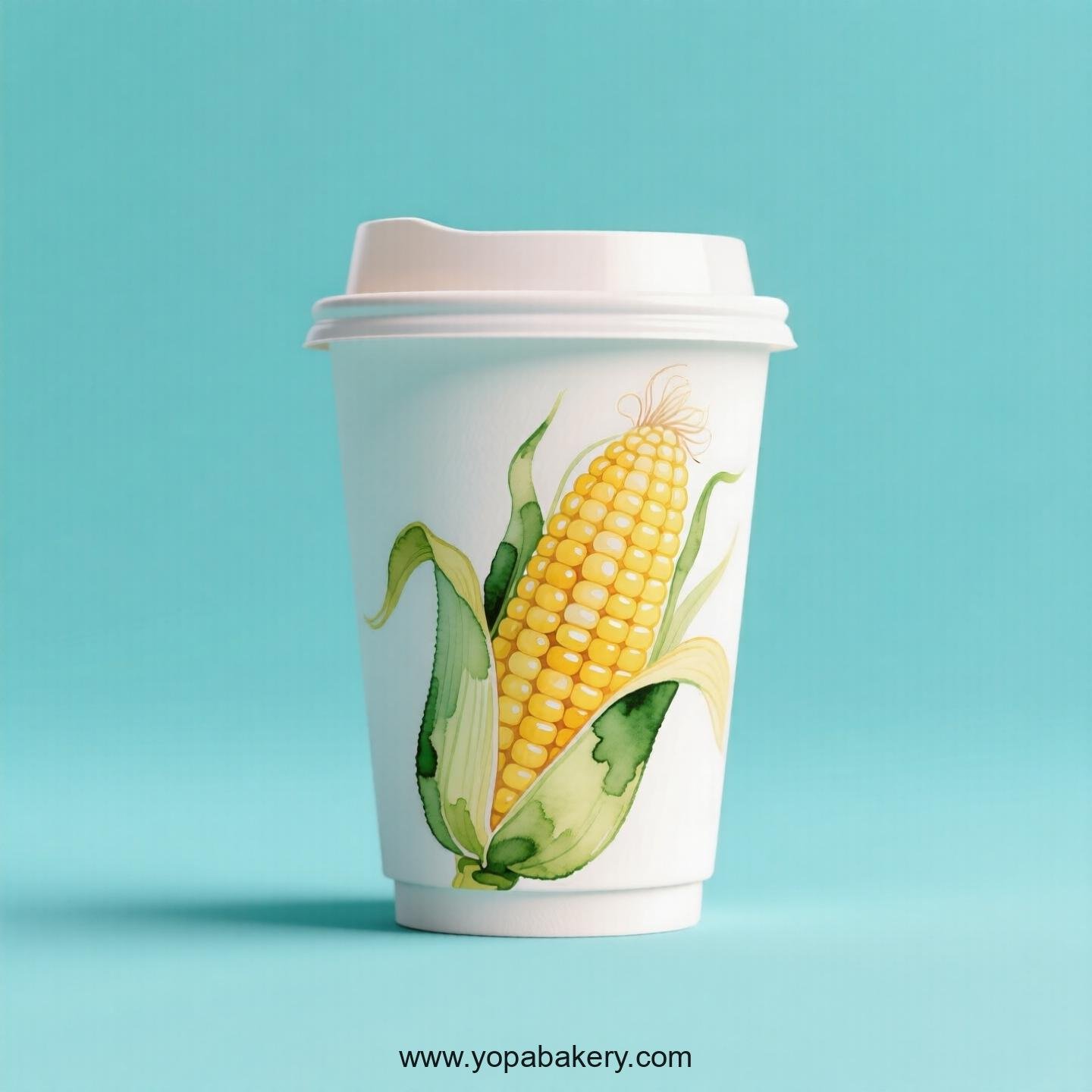 Corn Design Paper Coffee Cups Factory: 4-24 oz Custom Logo Corn Design Paper Coffee Cups Factory: 4-24 oz Custom Logo