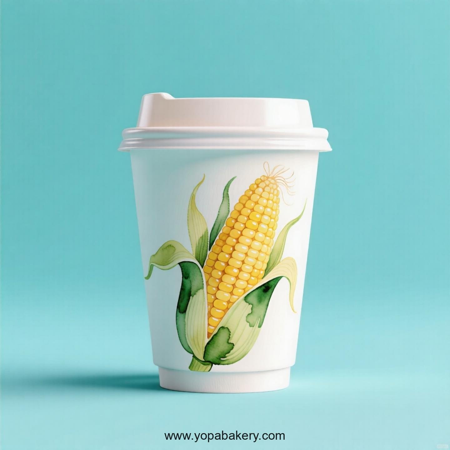 Corn Design Paper Coffee Cups Factory: 4-24 oz Custom Logo