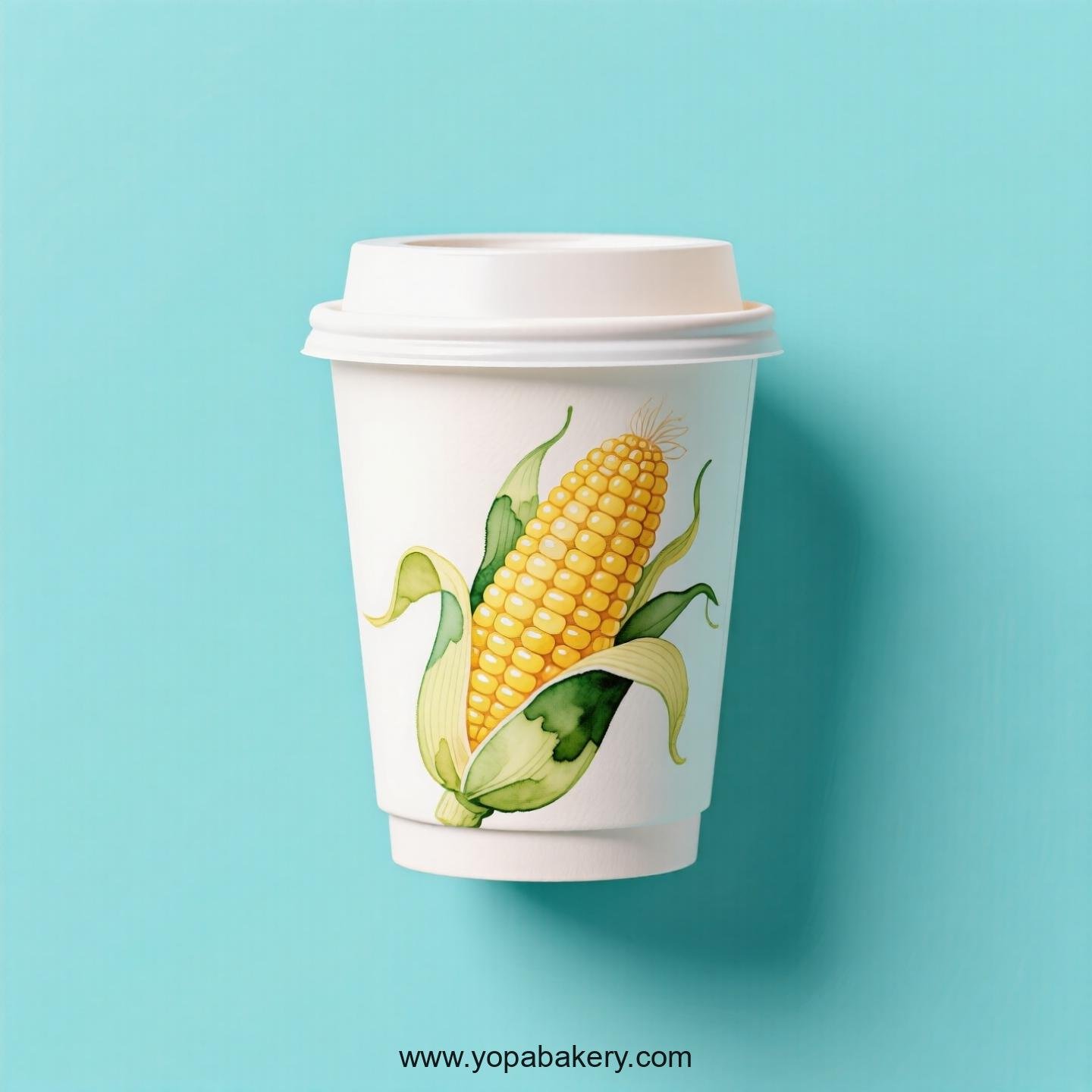 Corn Design Paper Coffee Cups Factory: 4-24 oz Custom Logo