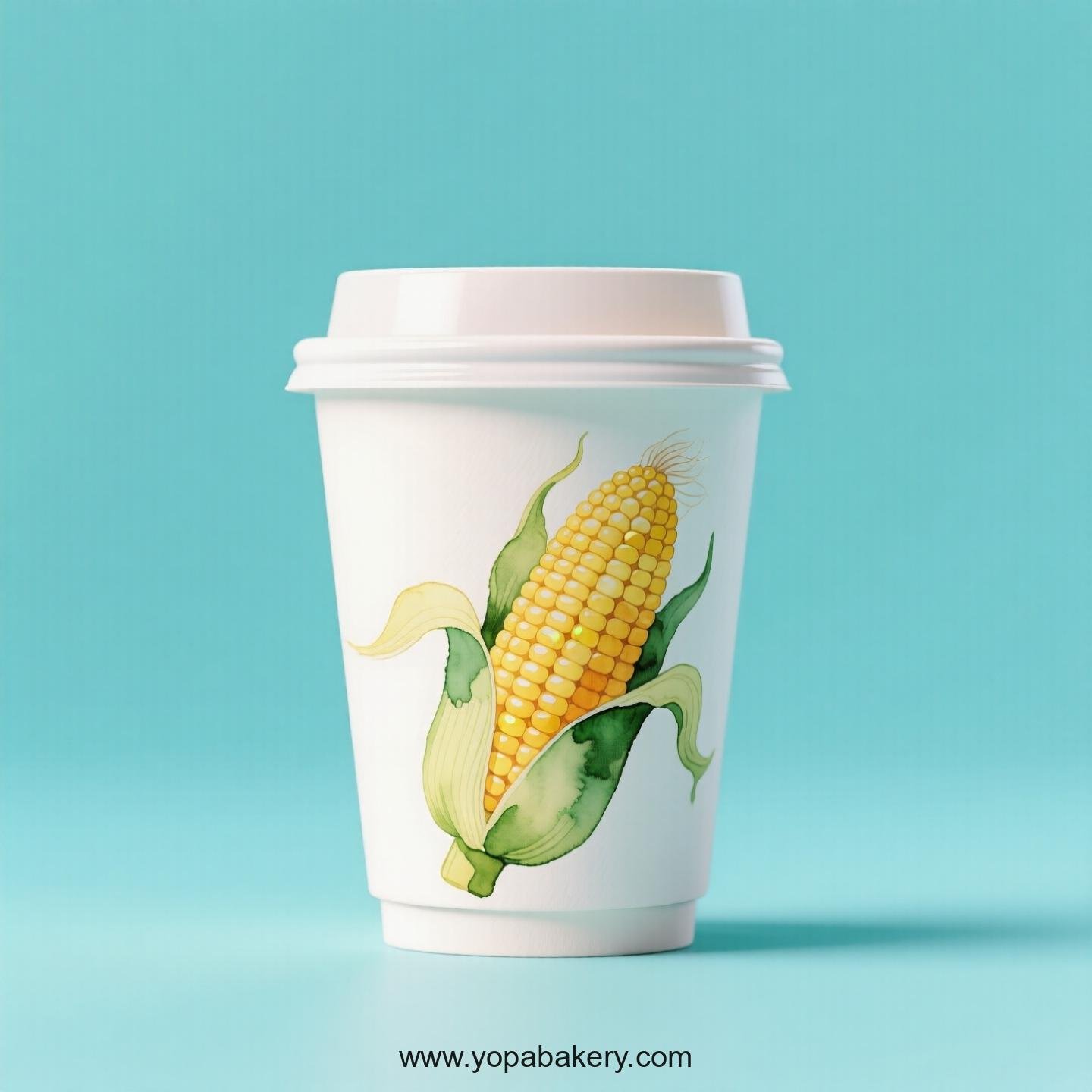 Corn Design Paper Coffee Cups Factory: 4-24 oz Custom Logo