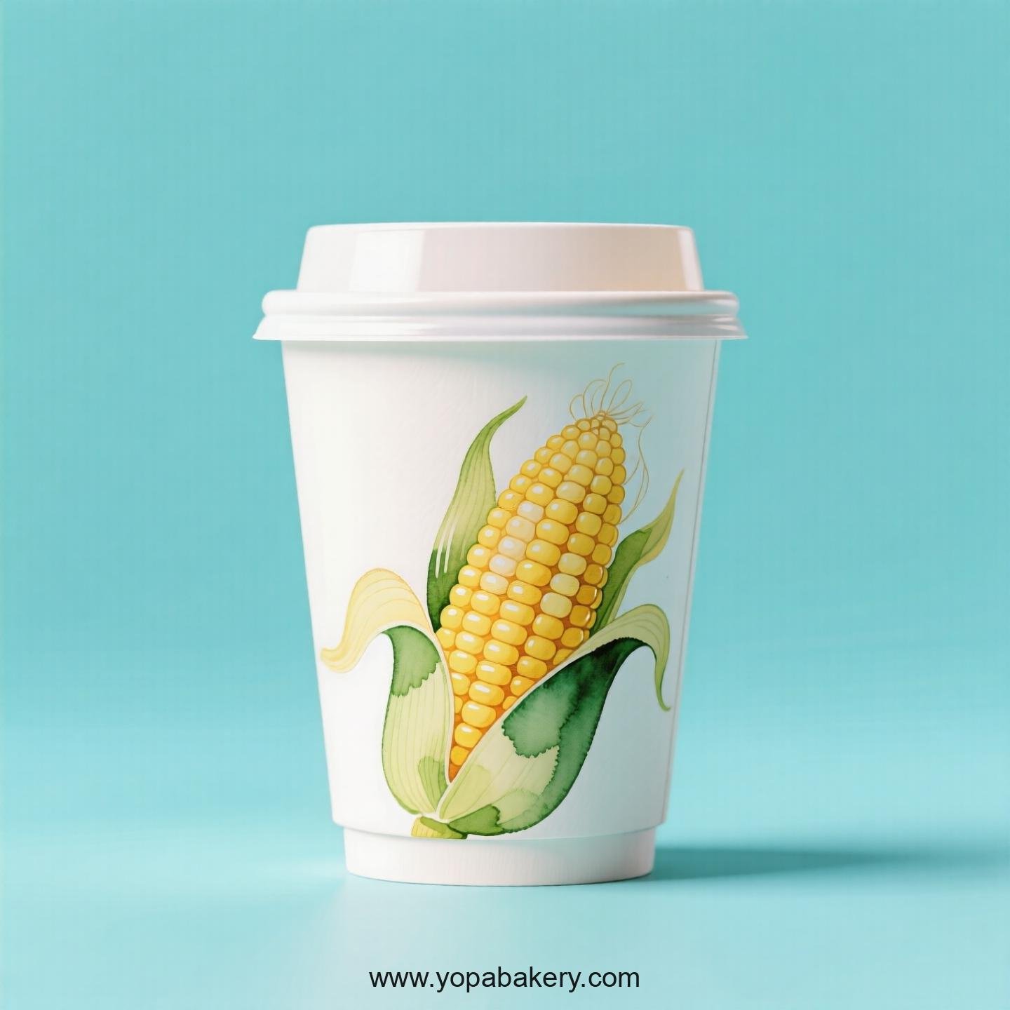 Corn Design Paper Coffee Cups Factory: 4-24 oz Custom Logo