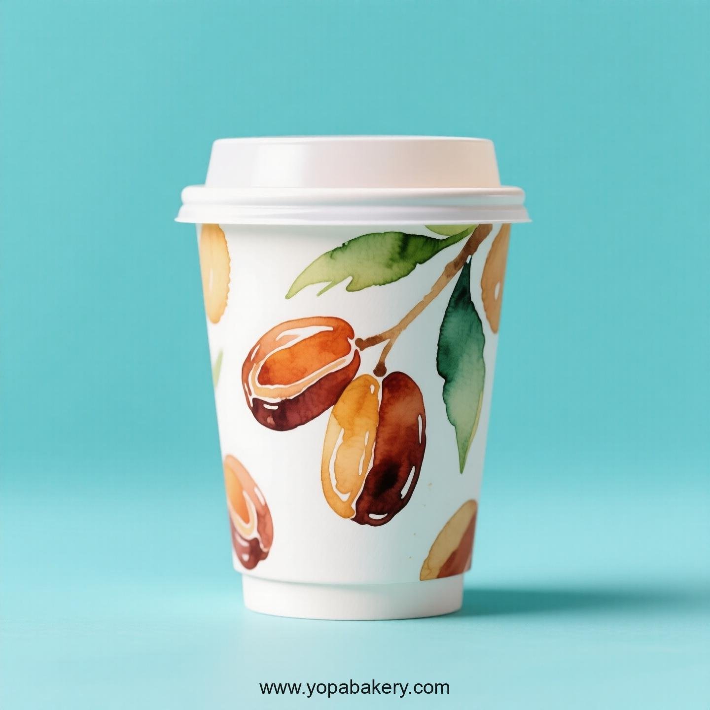 Date Design Paper Coffee Cups Factory: 4-24 oz Custom Logo