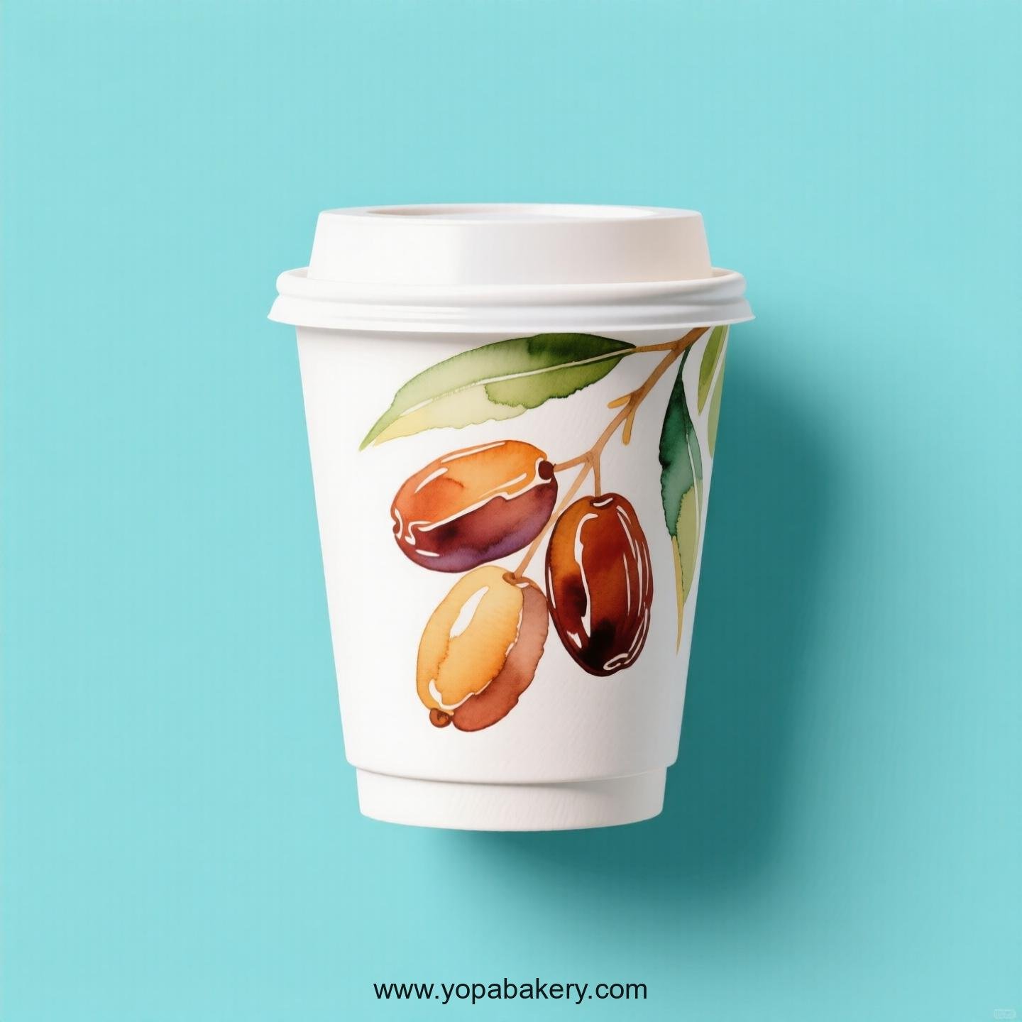 Date Design Paper Coffee Cups Factory: 4-24 oz Custom Logo