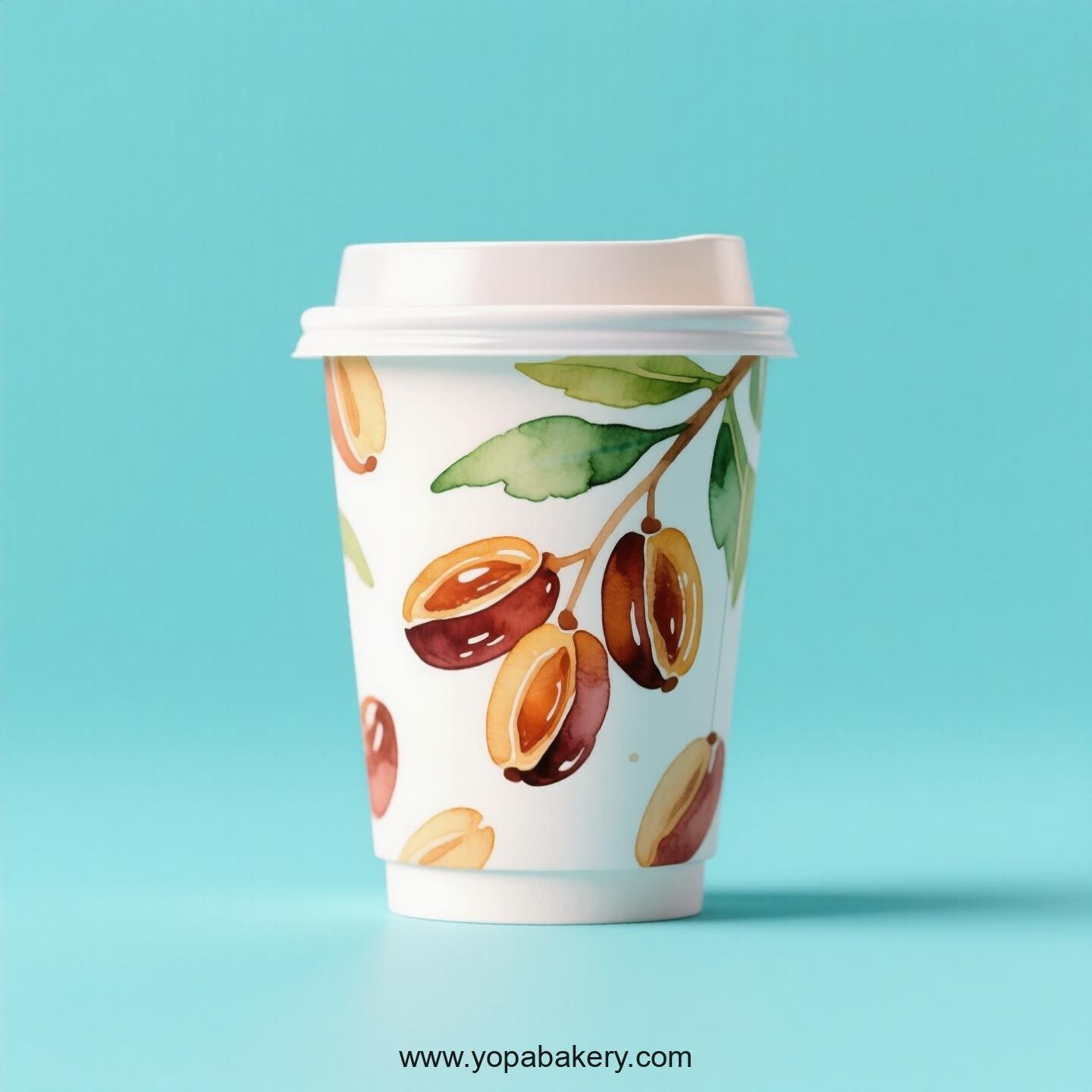 Date Design Paper Coffee Cups Factory: 4-24 oz Custom Logo