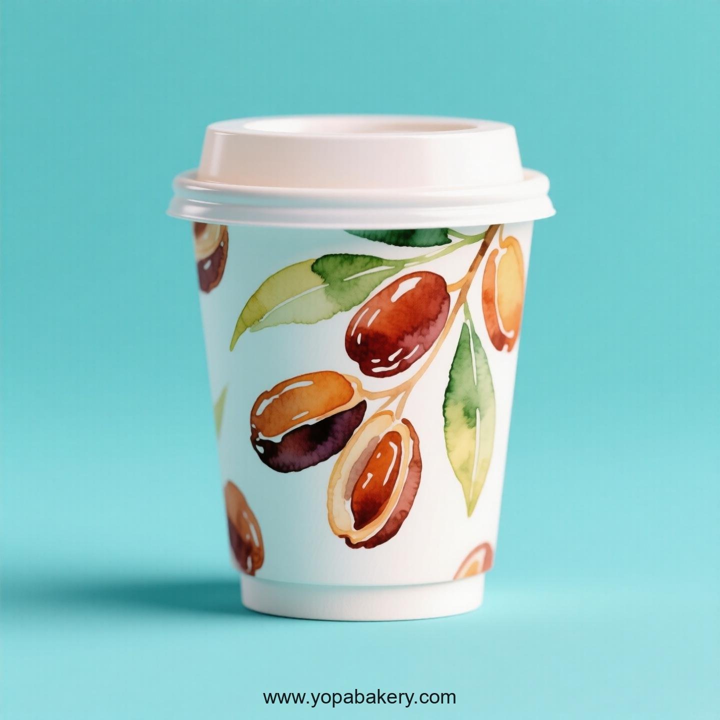 Date Design Paper Coffee Cups Factory: 4-24 oz Custom Logo