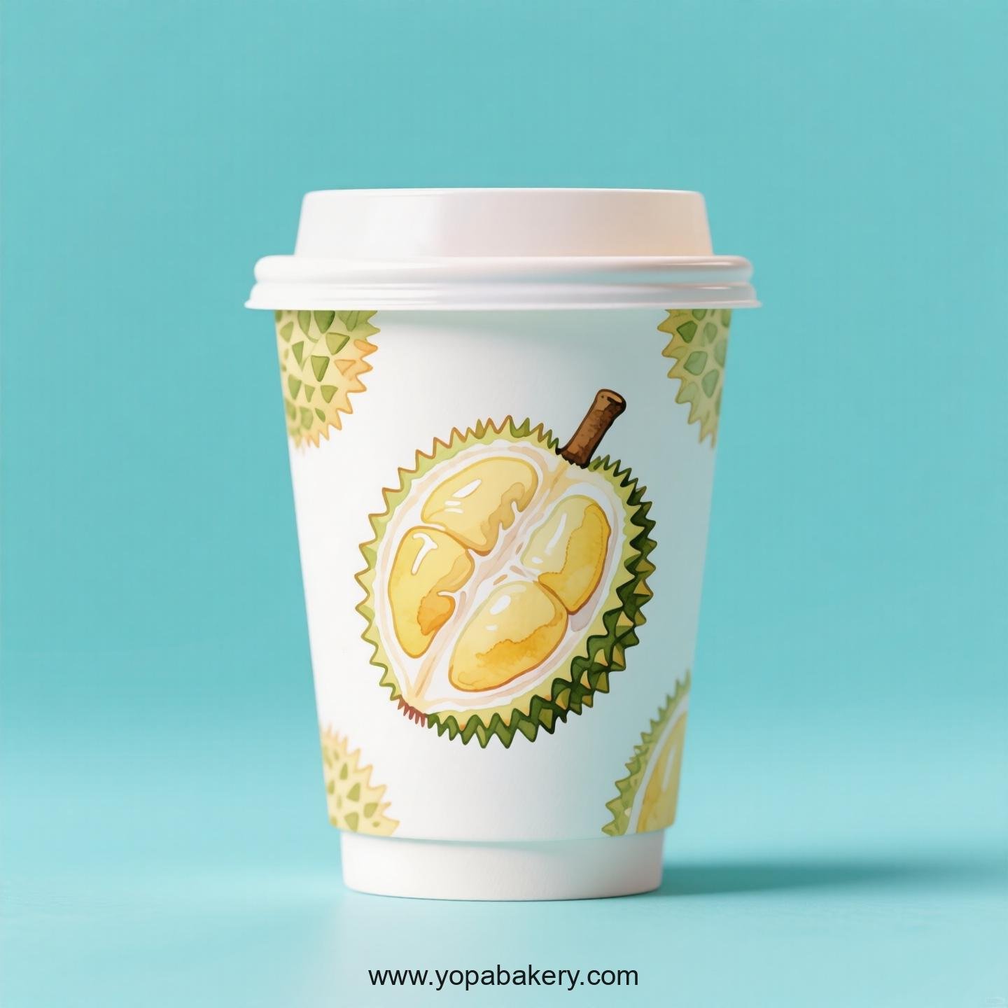 Durian Design Paper Coffee Cups Factory: 4-24 oz Custom Logo