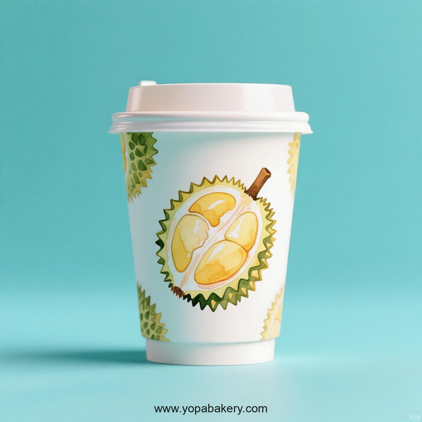 Durian Design Paper Coffee Cups Factory: 4-24 oz Custom Logo