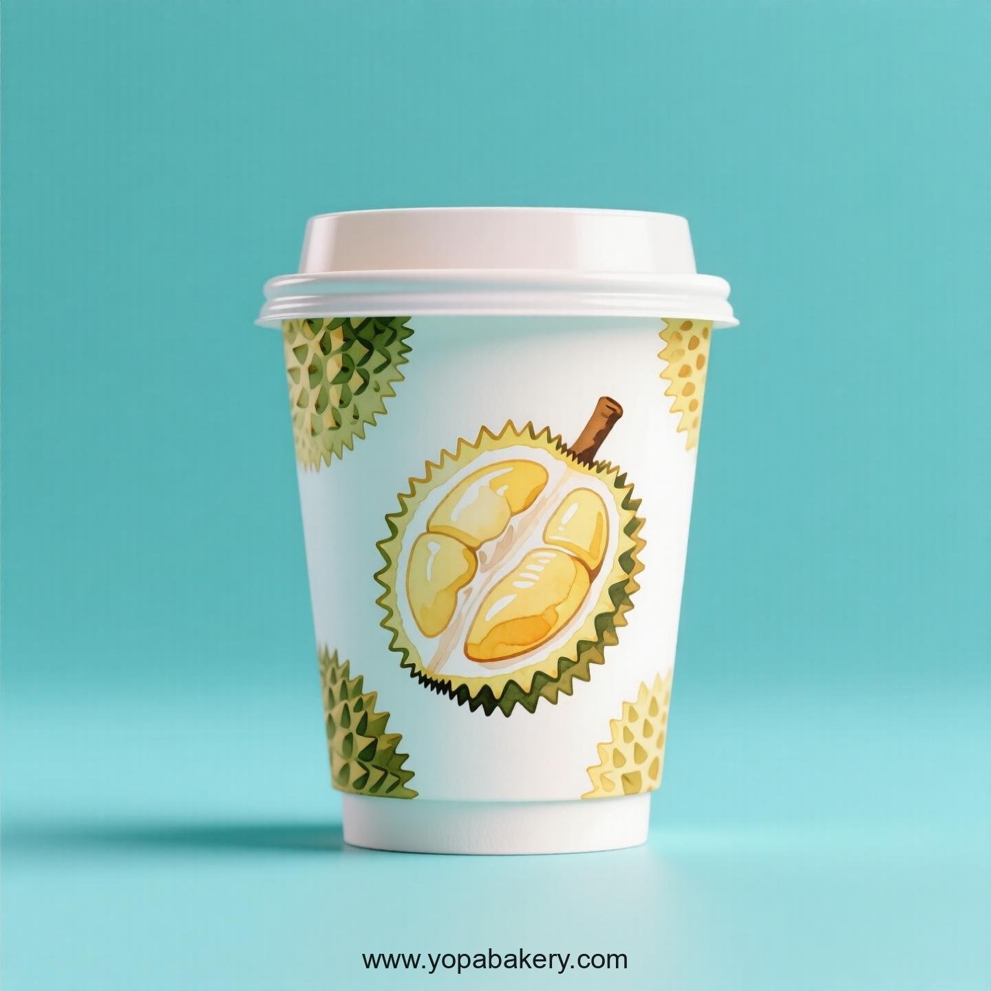Durian Design Paper Coffee Cups Factory: 4-24 oz Custom Logo
