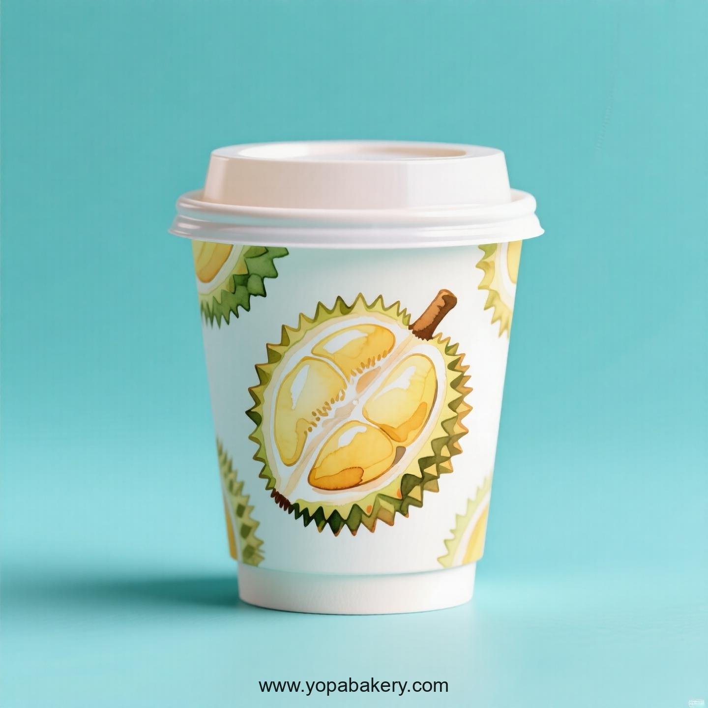 Durian Design Paper Coffee Cups Factory: 4-24 oz Custom Logo