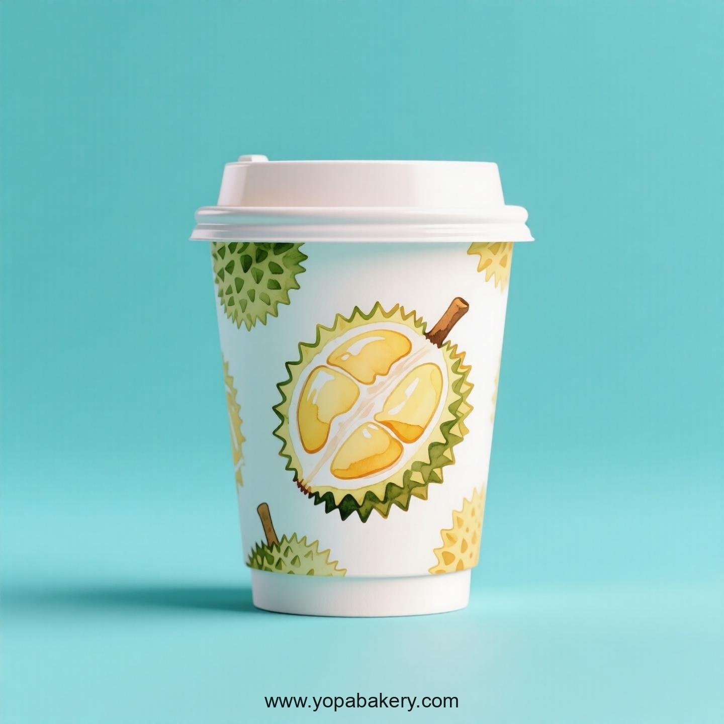 Durian Design Paper Coffee Cups Factory: 4-24 oz Custom Logo