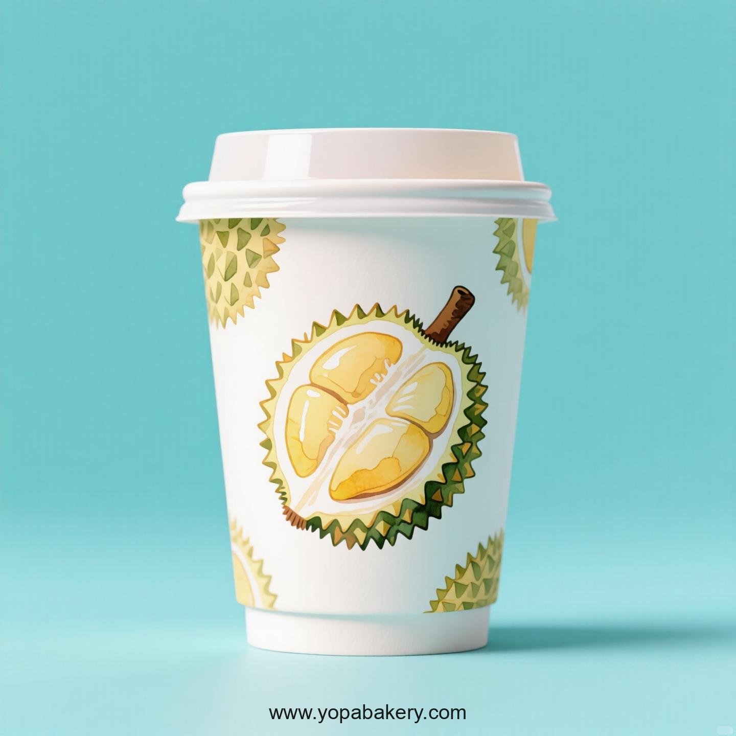 Durian Design Paper Coffee Cups Factory: 4-24 oz Custom Logo