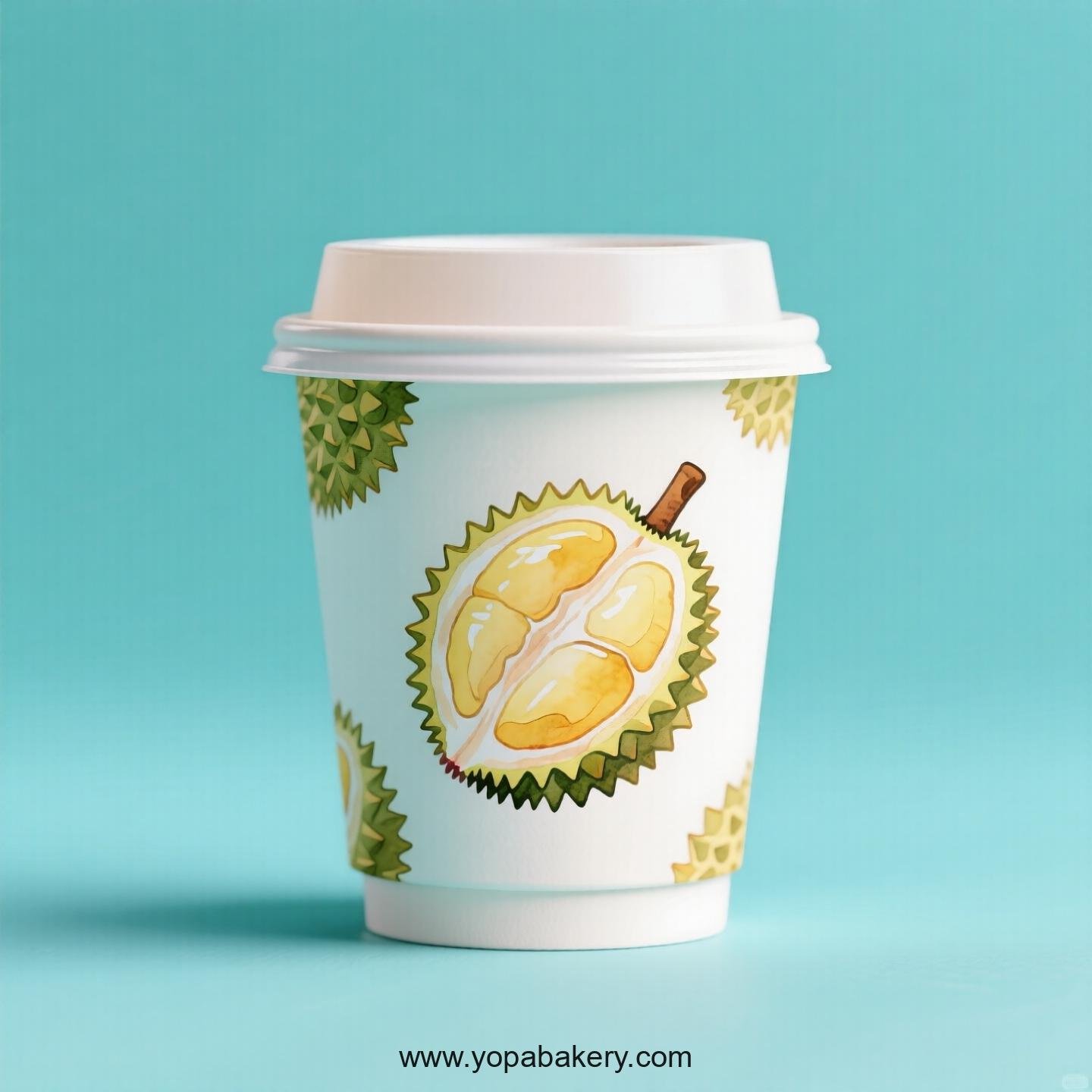 Durian Design Paper Coffee Cups Factory: 4-24 oz Custom Logo