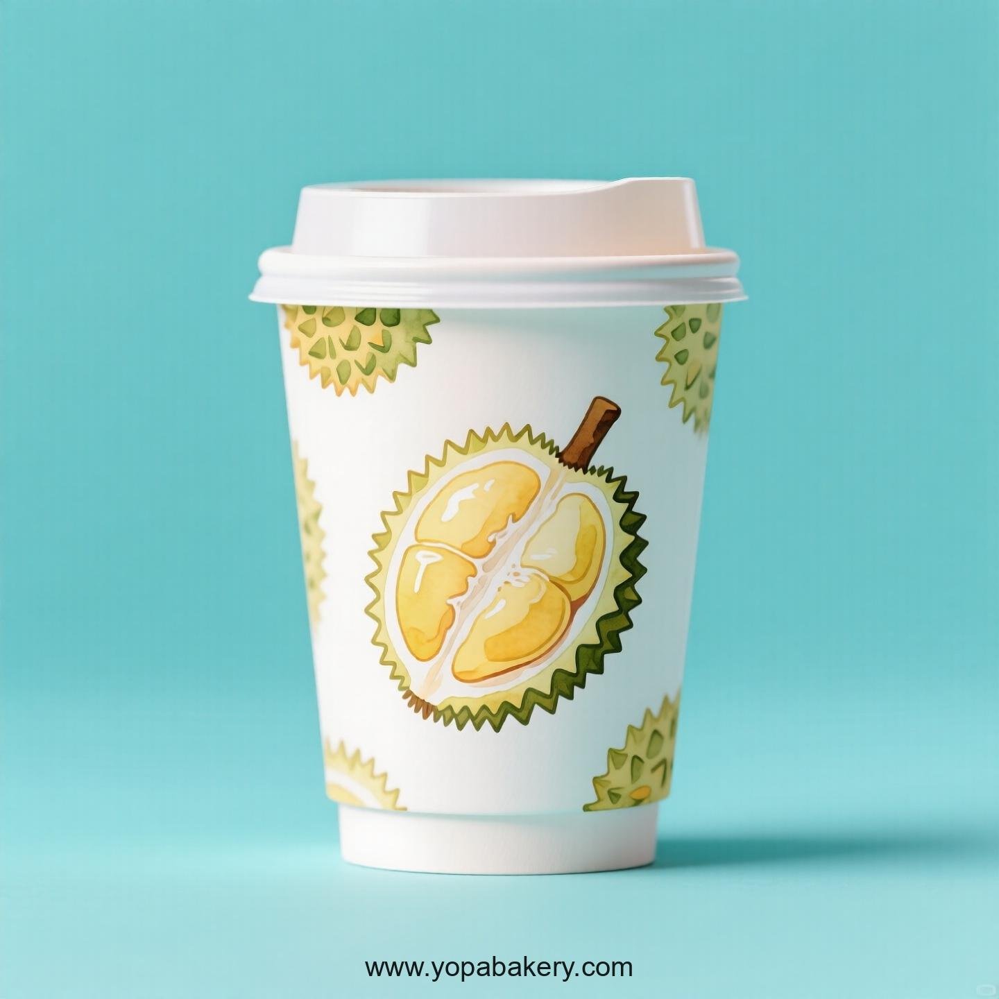 Durian Design Paper Coffee Cups Factory: 4-24 oz Custom Logo