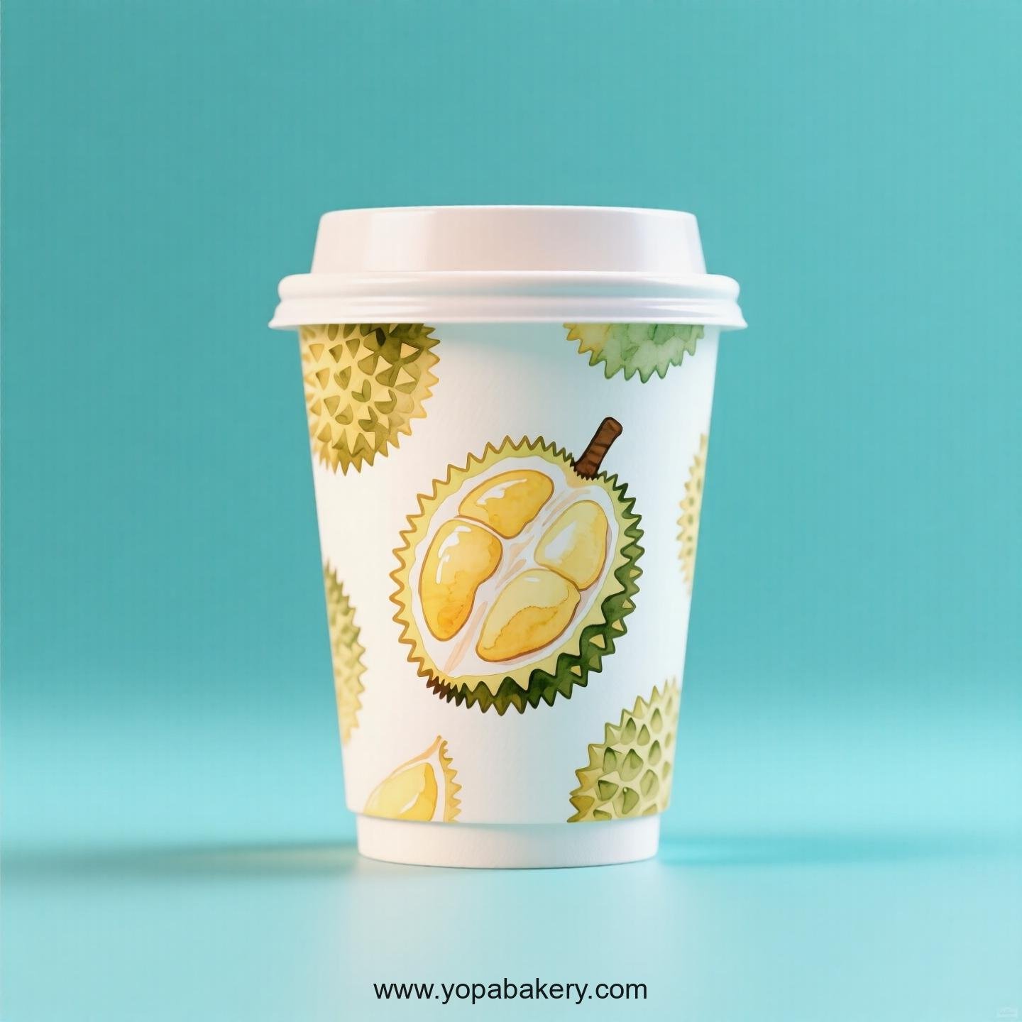 Durian Design Paper Coffee Cups Factory: 4-24 oz Custom Logo