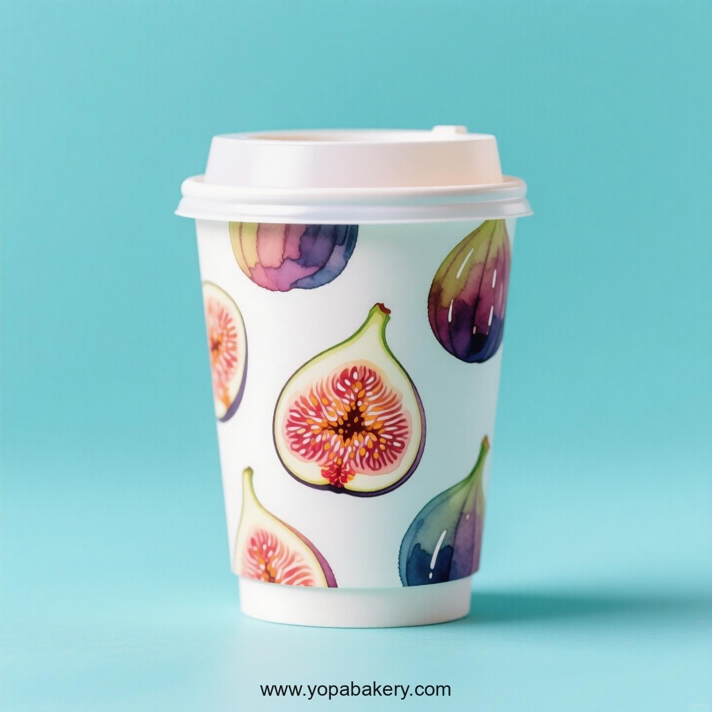 Fig Design Paper Coffee Cups Factory: 4-24 oz Custom Logo