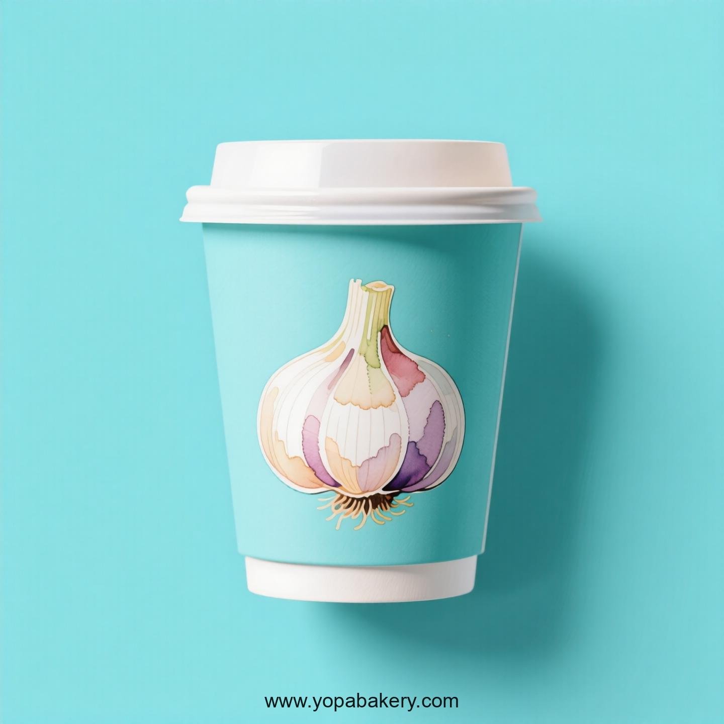 Garlic Design Paper Coffee Cups Factory: 4-24 oz Custom Logo