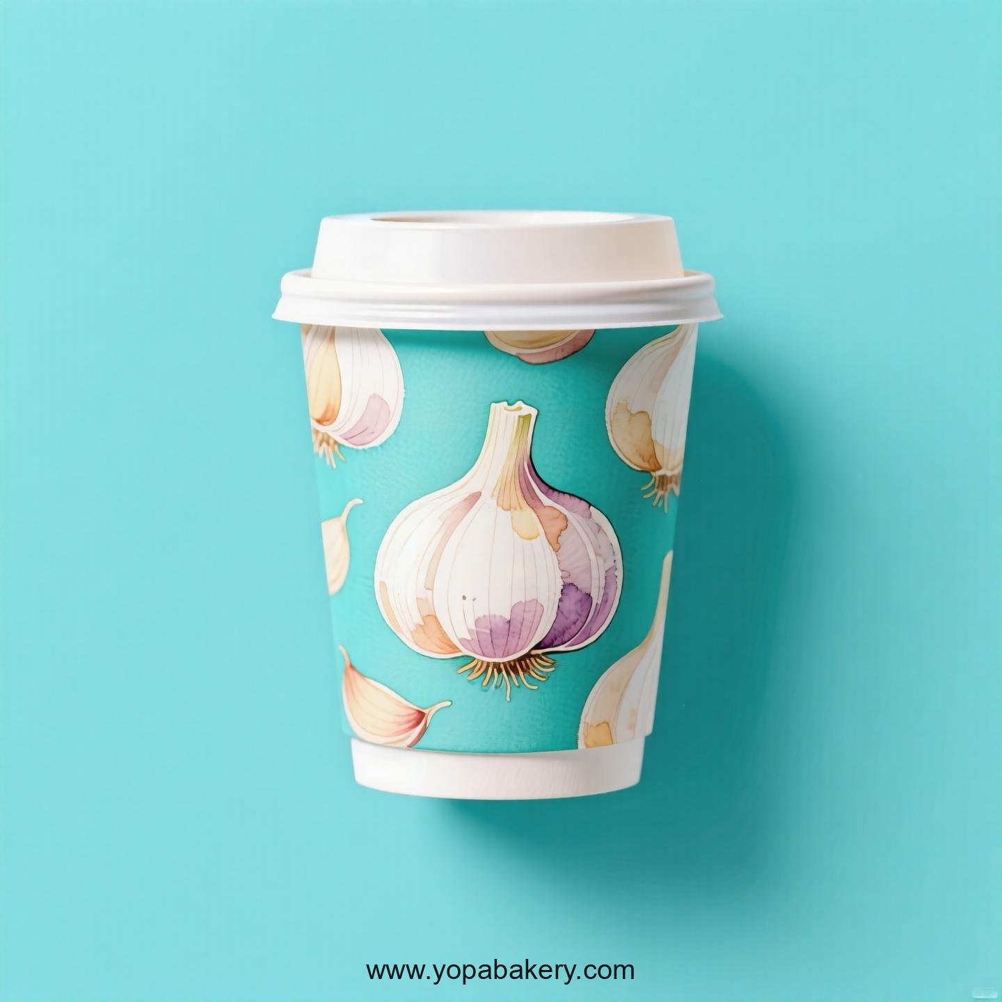 Garlic Design Paper Coffee Cups Factory: 4-24 oz Custom Logo