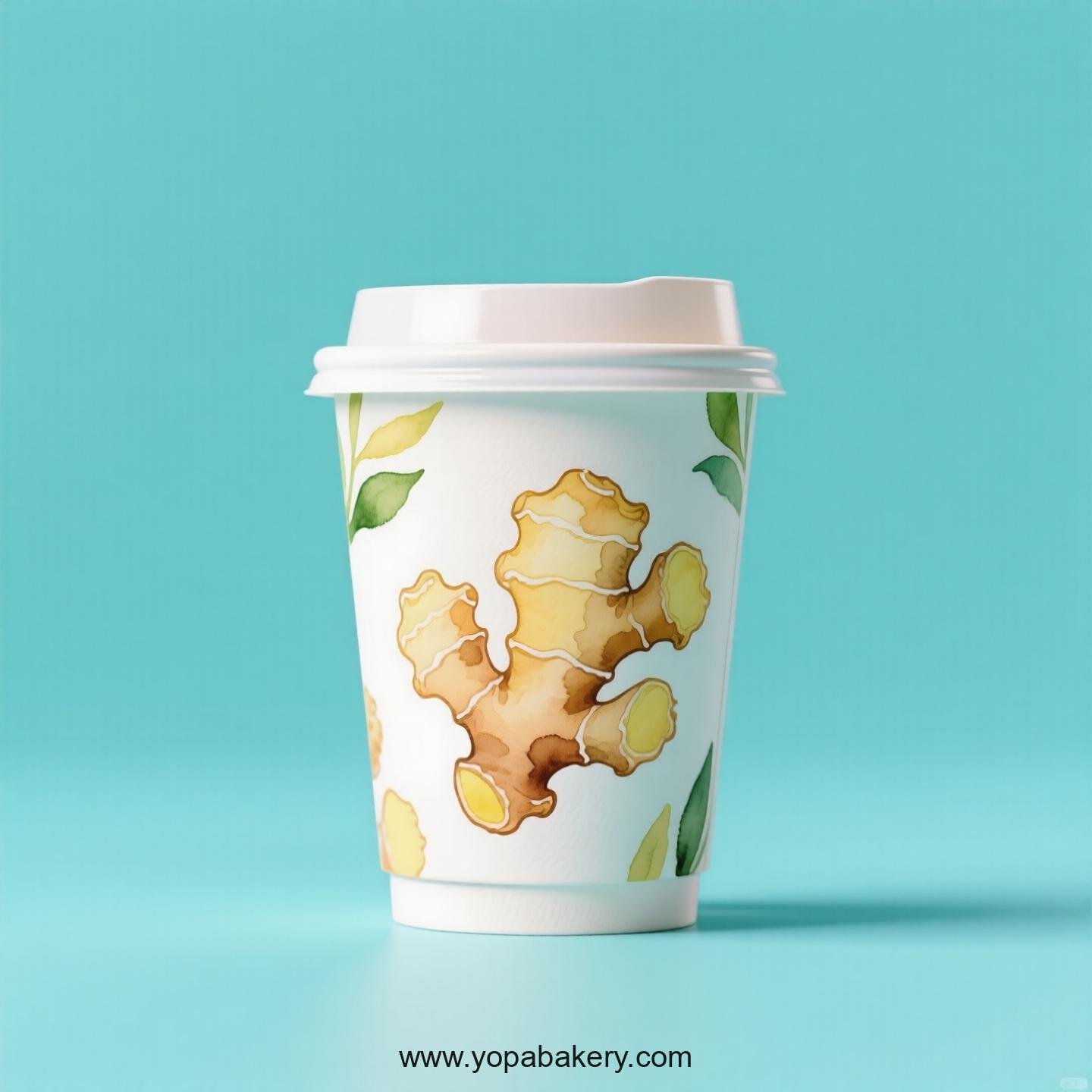 Ginger Design Paper Coffee Cups Factory: 4-24 oz Custom Logo