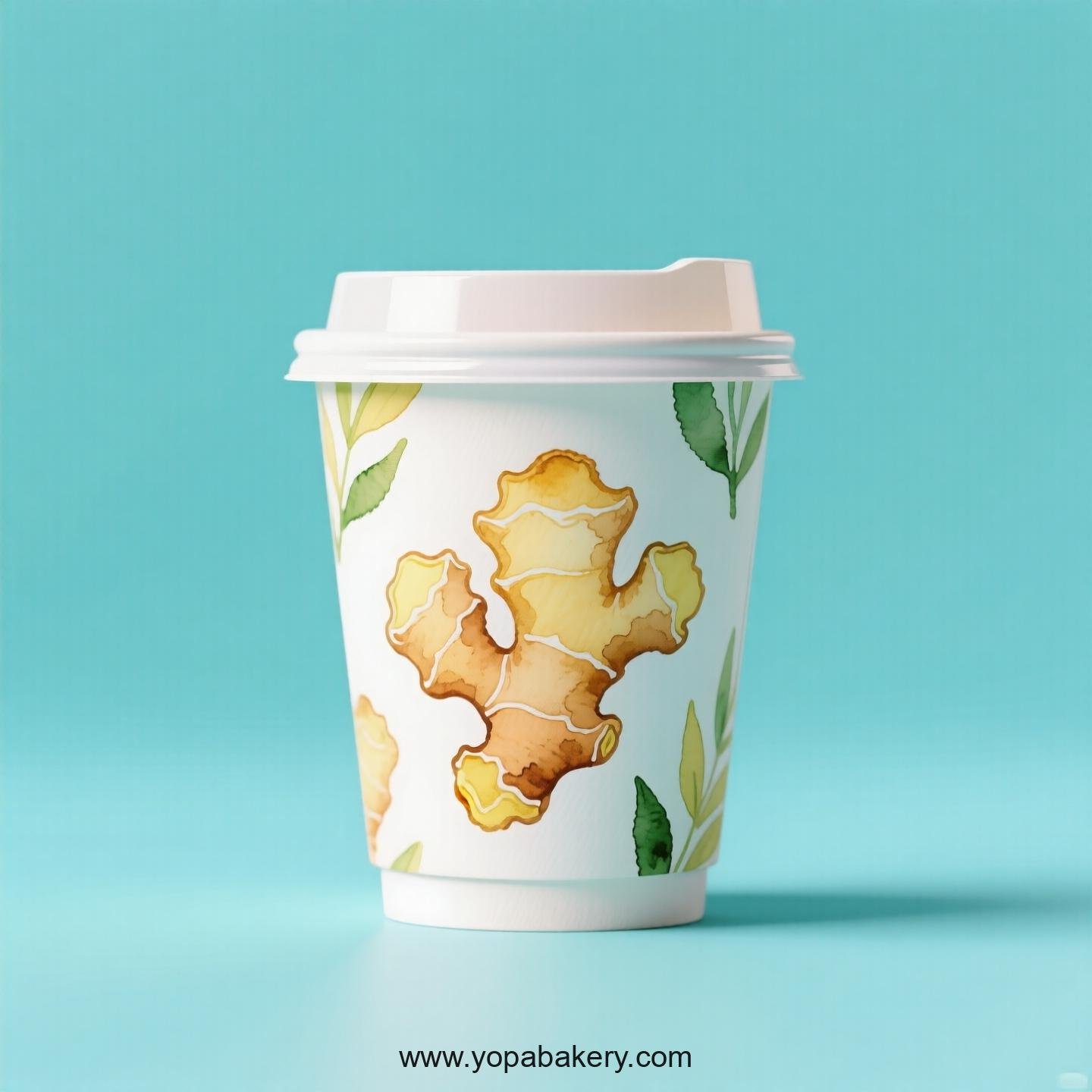 Ginger Design Paper Coffee Cups Factory: 4-24 oz Custom Logo