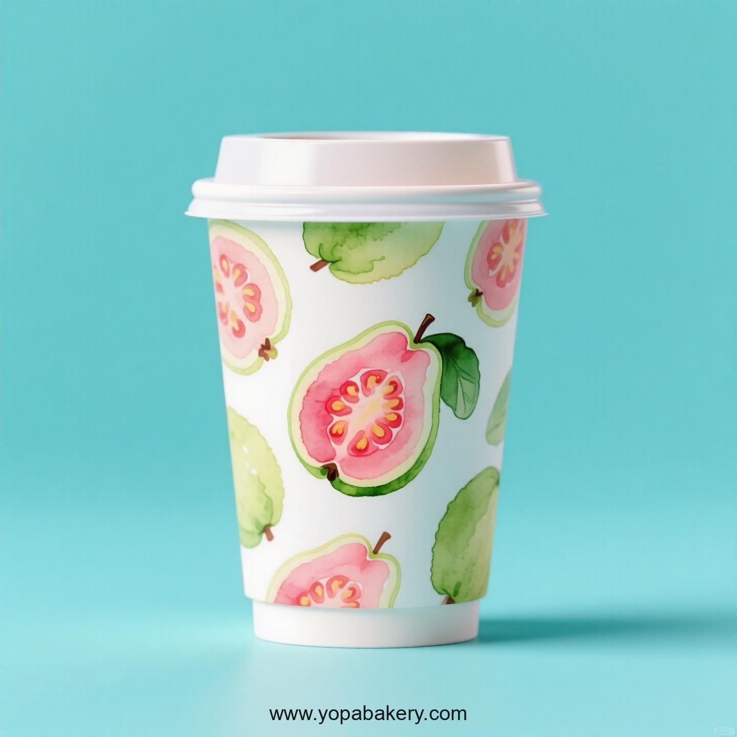 Guava Design Paper Coffee Cups Factory: 4-24 oz Custom Logo