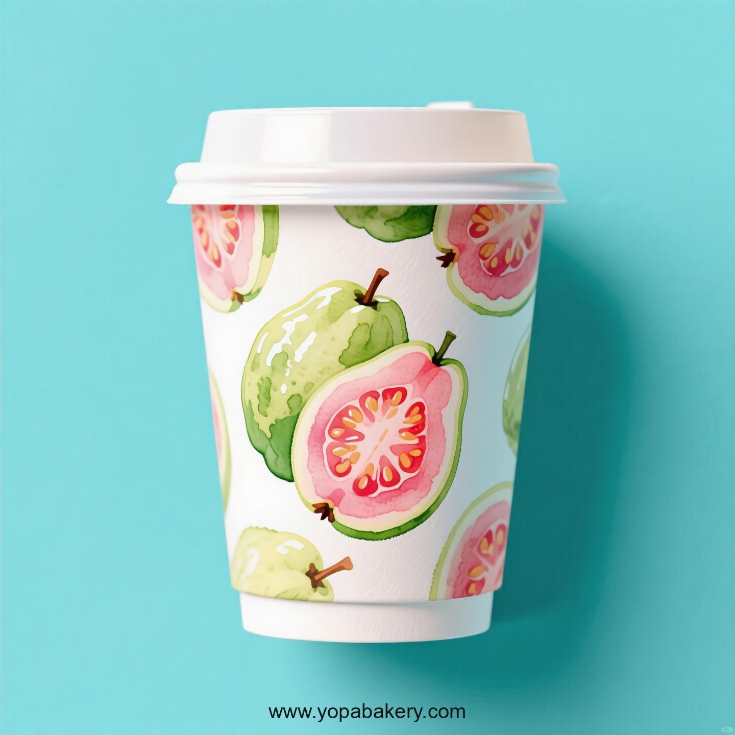 Guava Design Paper Coffee Cups Factory: 4-24 oz Custom Logo