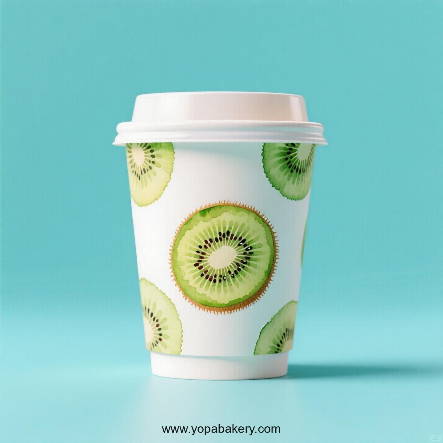 Kiwifruit Design Paper Coffee Cups Factory: 4-24 oz Custom Logo Kiwifruit Design Paper Coffee Cups Factory: 4-24 oz Custom Logo