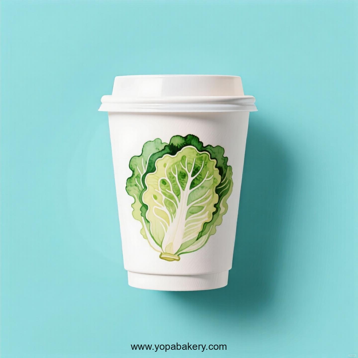 Lettuce Design Paper Coffee Cups Factory: 4-24 oz Custom Logo