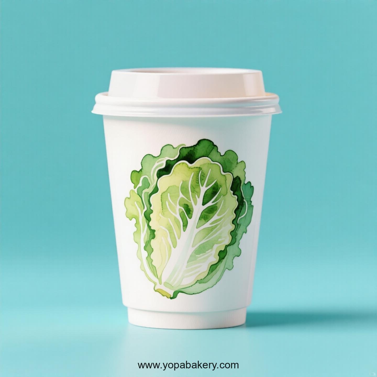 Lettuce Design Paper Coffee Cups Factory: 4-24 oz Custom Logo