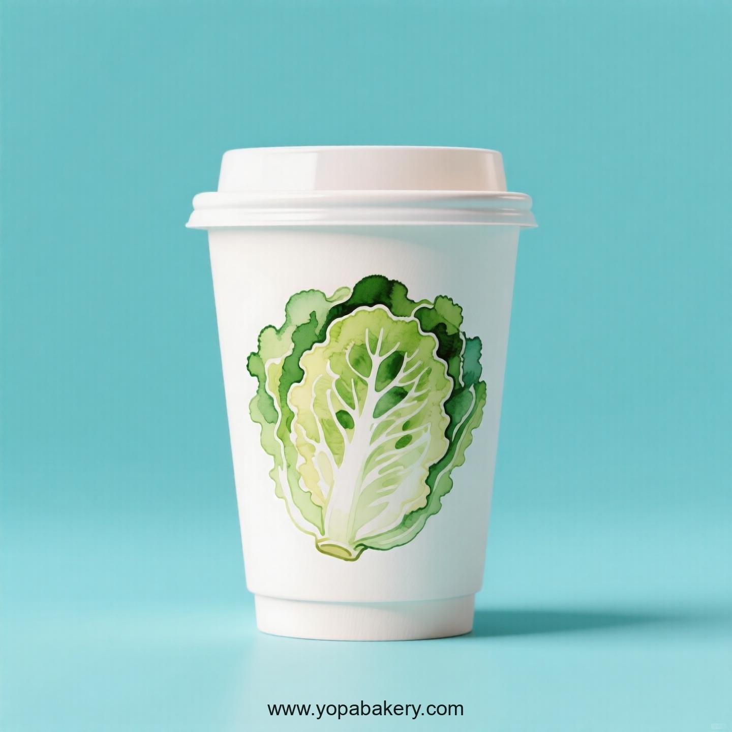 Lettuce Design Paper Coffee Cups Factory: 4-24 oz Custom Logo
