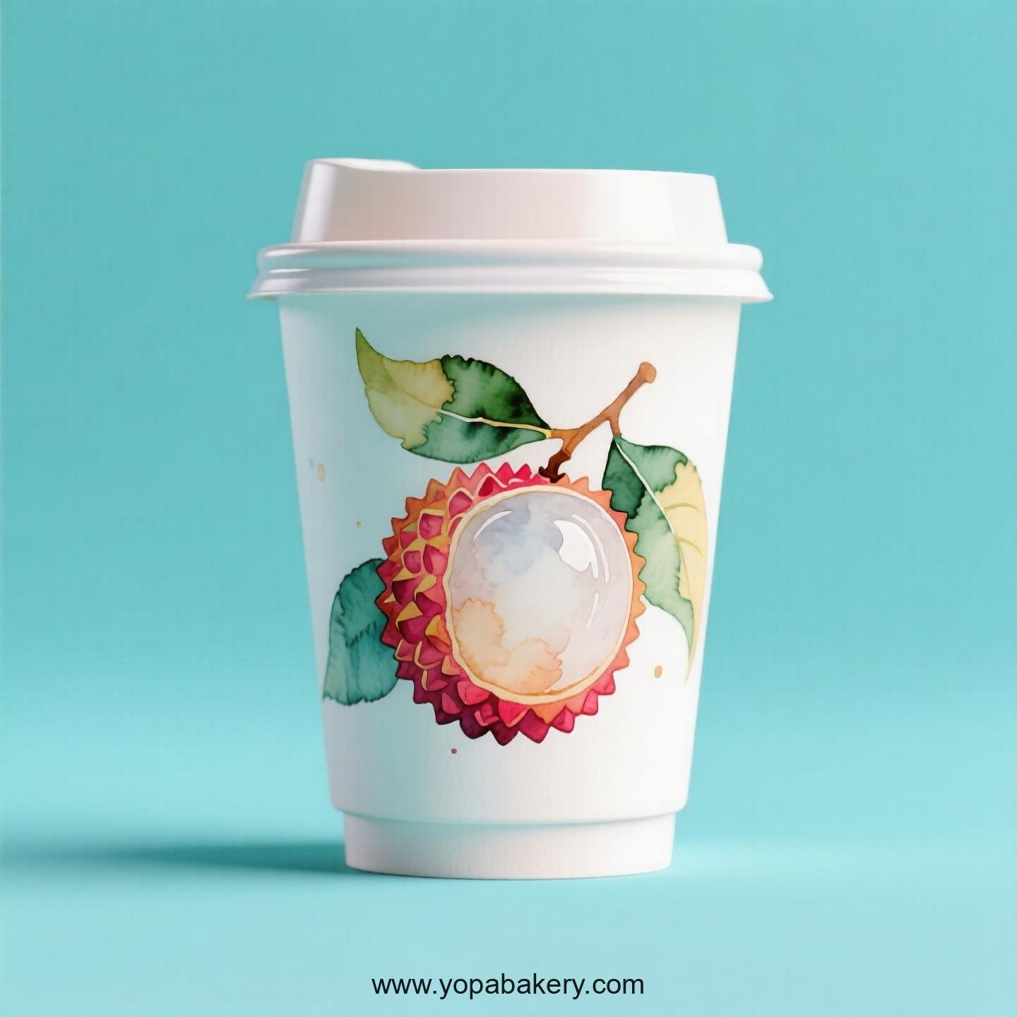 Lychee Design Paper Coffee Cups Factory: 4-24 oz Custom Logo