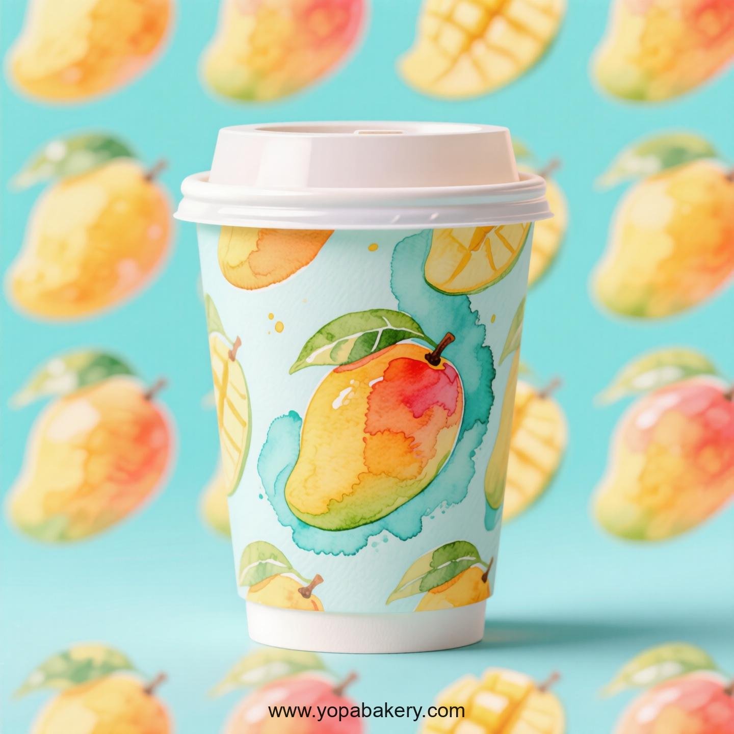 Mango Design Paper Coffee Cups Factory: 4-24 oz Custom Logo
