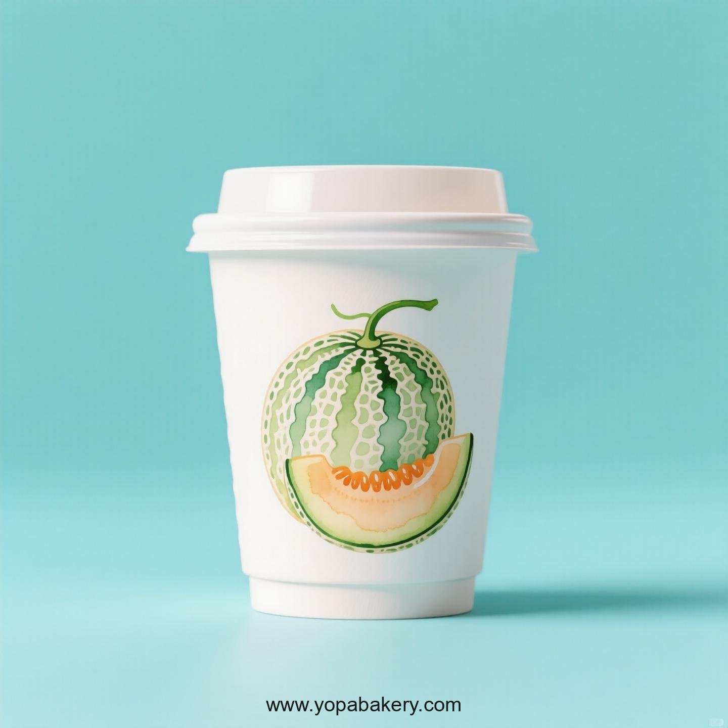 Melon Design Paper Coffee Cups Factory: 4-24 oz Custom Logo