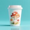Mushroom Design Paper Coffee Cups Factory: 4-24 oz Custom Logo