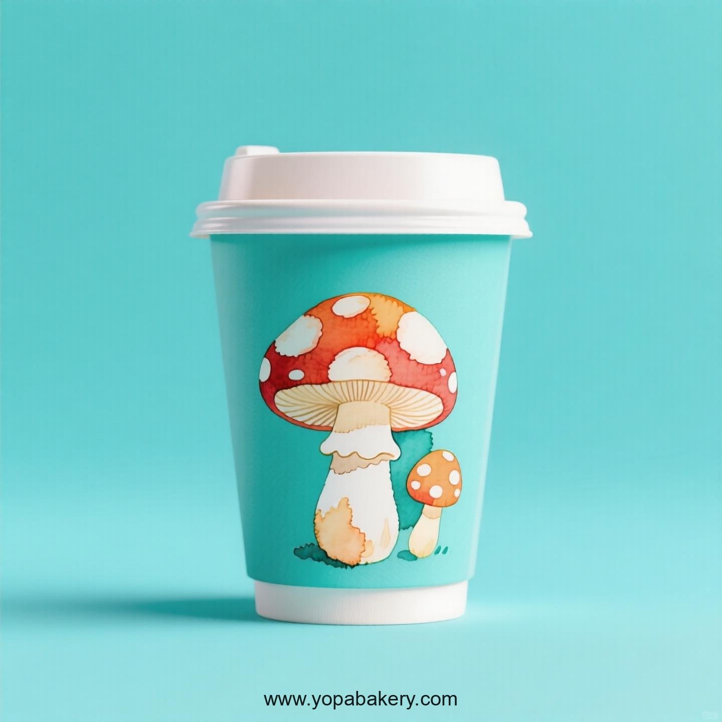 Mushroom Design Paper Coffee Cups Factory: 4-24 oz Custom Logo Mushroom Design Paper Coffee Cups Factory: 4-24 oz Custom Logo