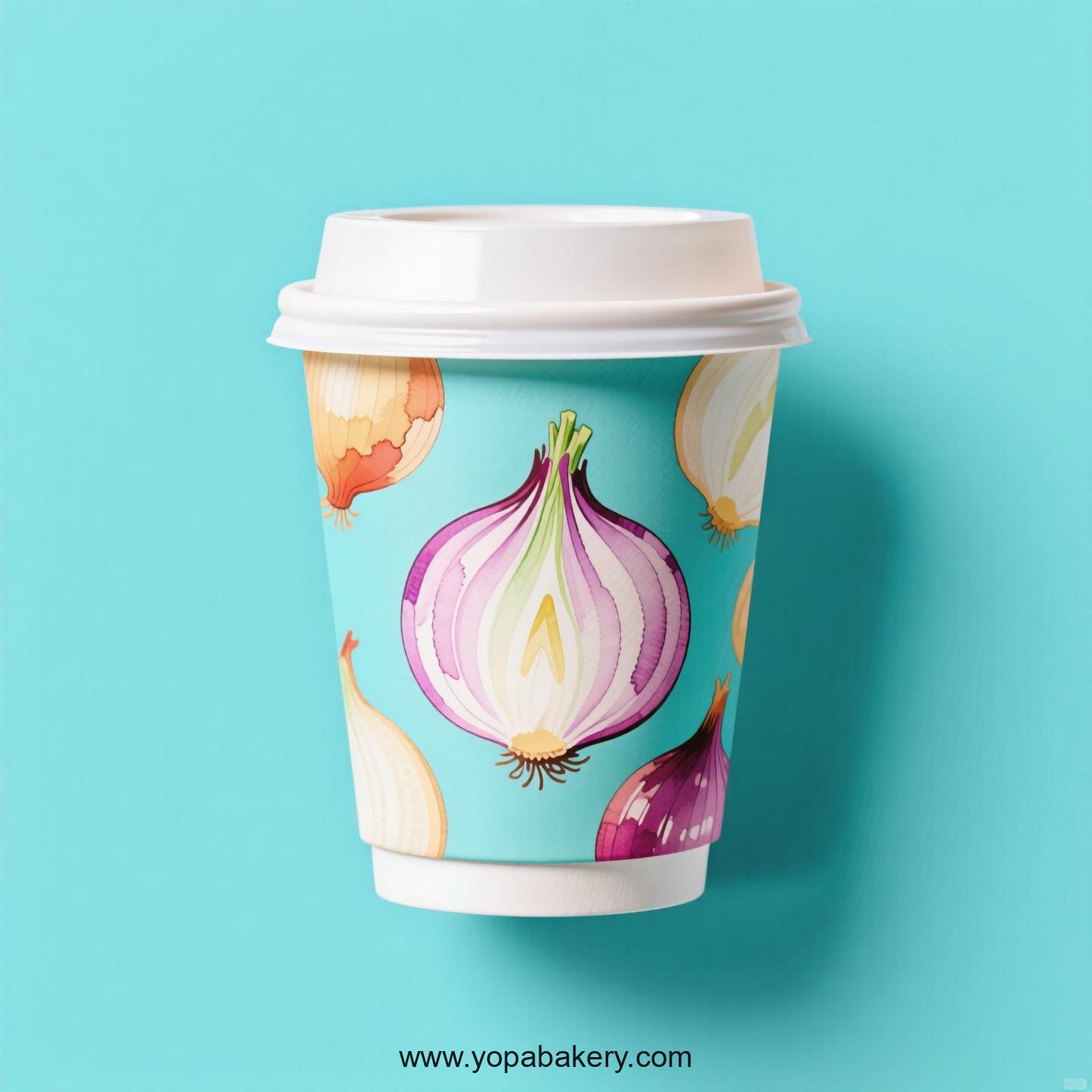 Onion Design Paper Coffee Cups Factory: 4-24 oz Custom Logo