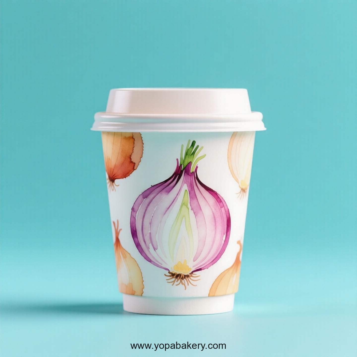 Onion Design Paper Coffee Cups Factory: 4-24 oz Custom Logo