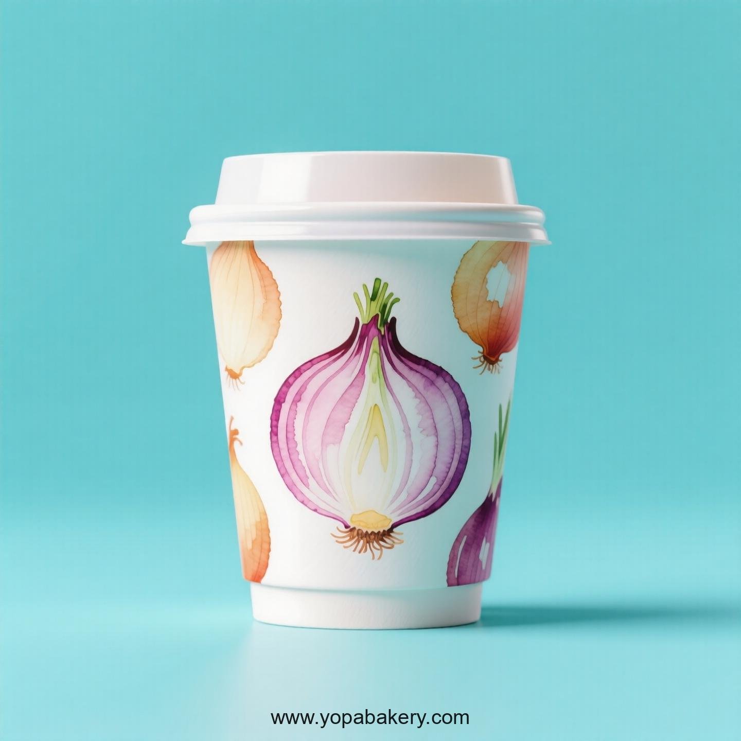 Onion Design Paper Coffee Cups Factory: 4-24 oz Custom Logo