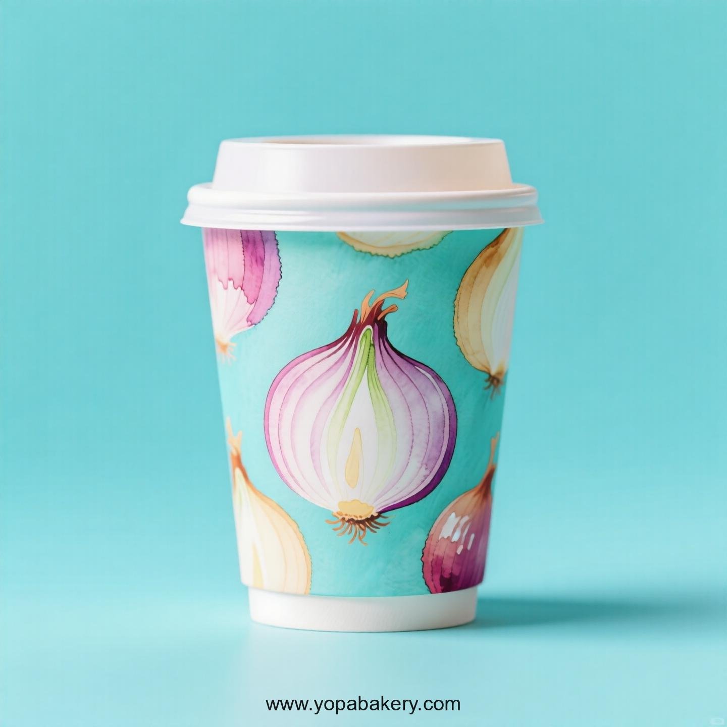Onion Design Paper Coffee Cups Factory: 4-24 oz Custom Logo