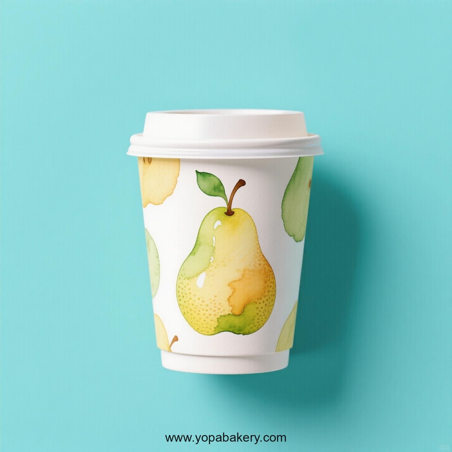 Pear Design Paper Coffee Cups Factory: 4-24 oz Custom Logo Pear Design Paper Coffee Cups Factory: 4-24 oz Custom Logo