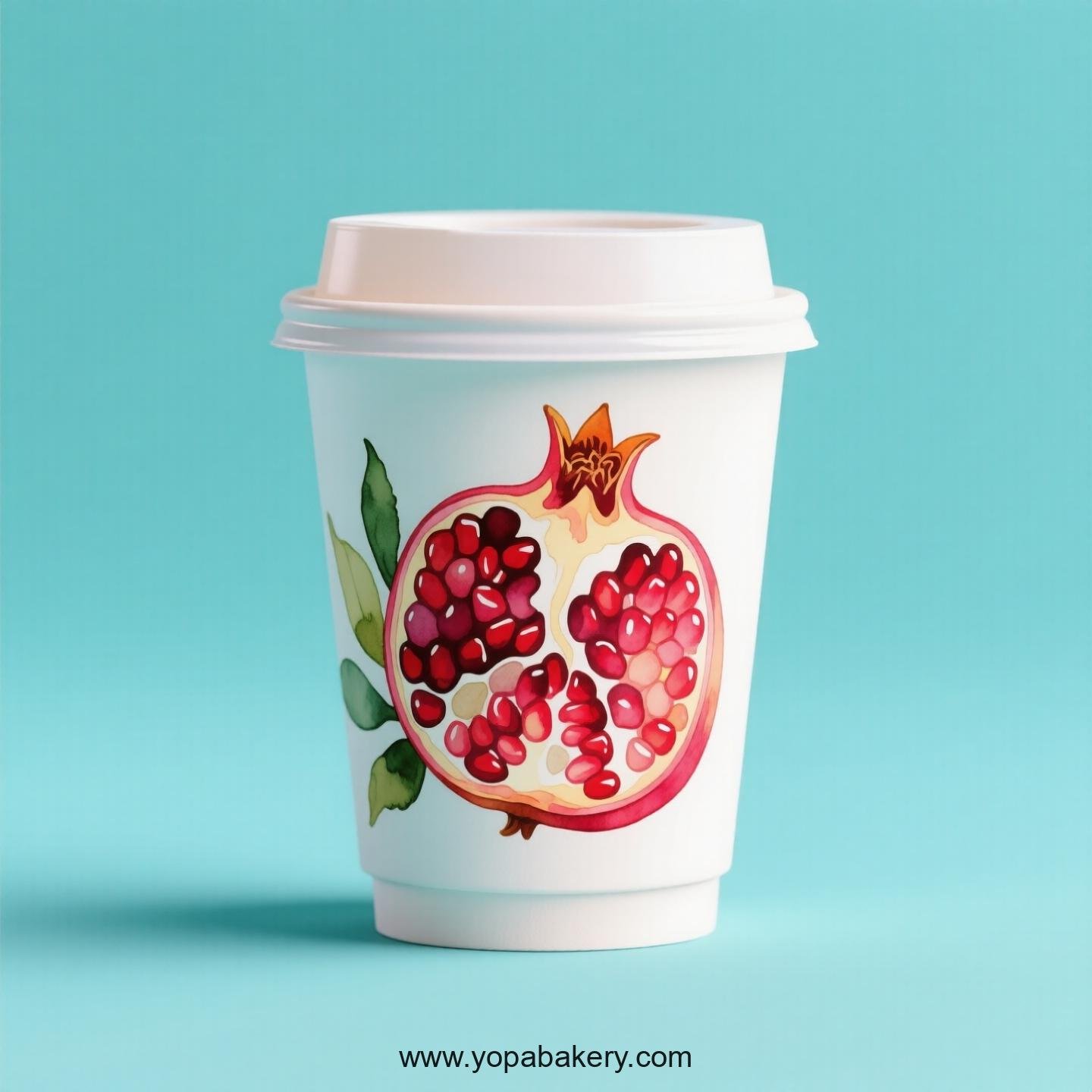 Pomegranate Design Paper Coffee Cups Factory: 4-24 oz Custom Logo Pomegranate Design Paper Coffee Cups Factory: 4-24 oz Custom Logo