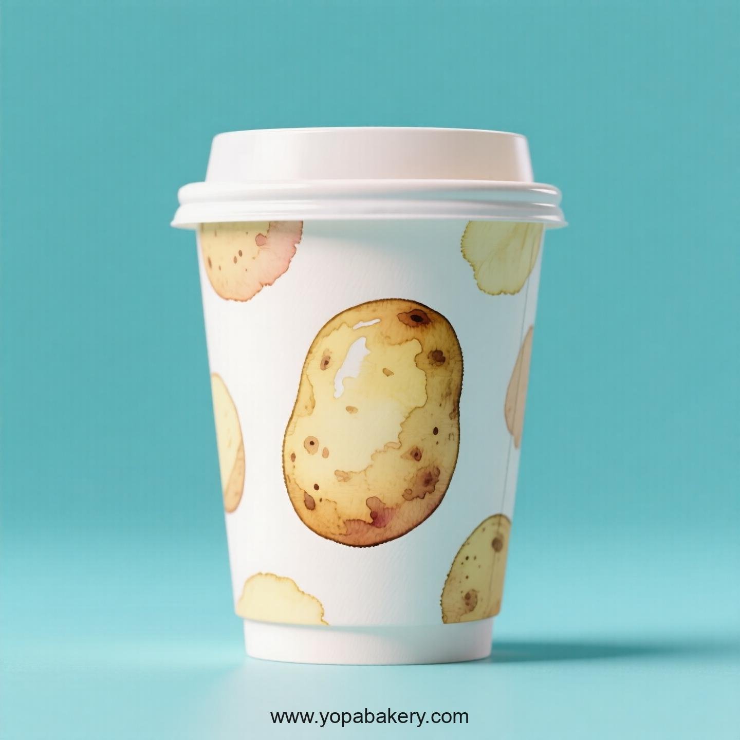 Potato Design Paper Coffee Cups Factory: 4-24 oz Custom Logo