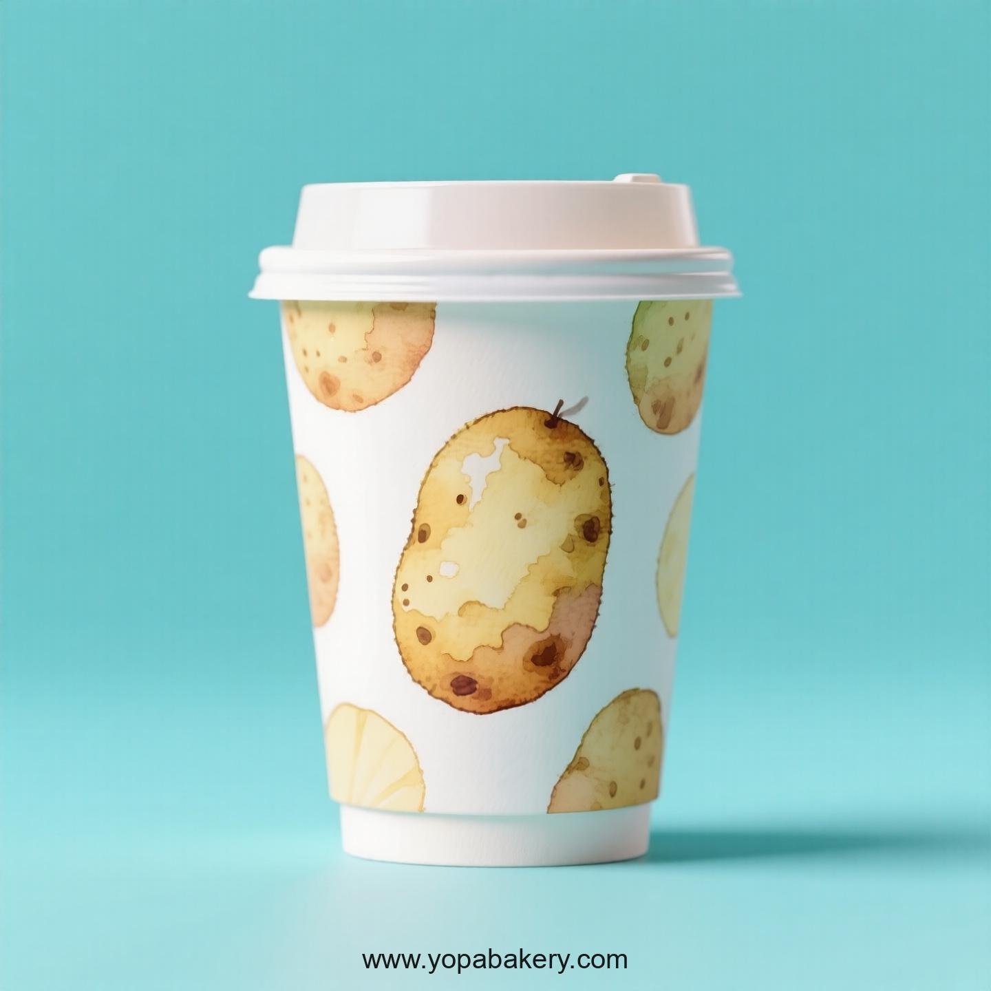 Potato Design Paper Coffee Cups Factory: 4-24 oz Custom Logo