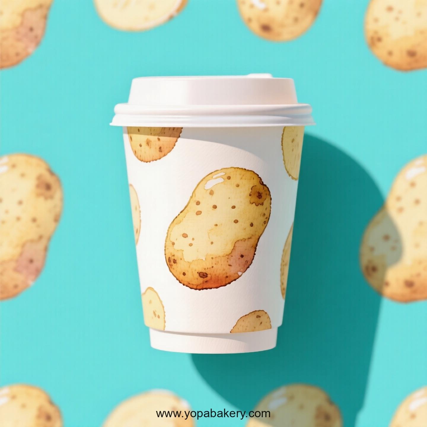 Potato Design Paper Coffee Cups Factory: 4-24 oz Custom Logo