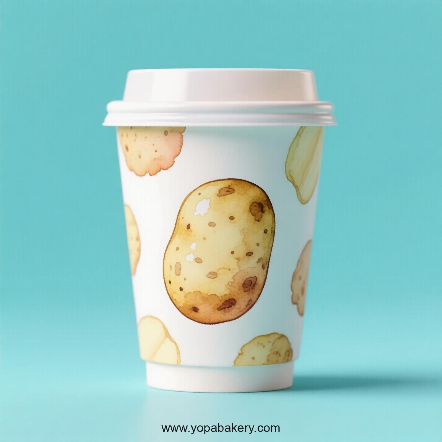 Potato Design Paper Coffee Cups Factory: 4-24 oz Custom Logo