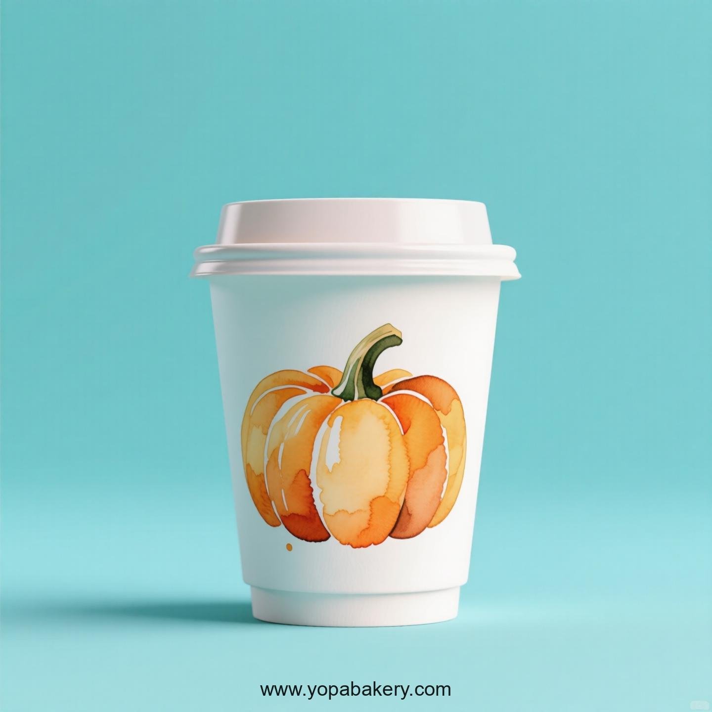 Pumpkin Design Paper Coffee Cups Factory: 4-24 oz Custom Logo