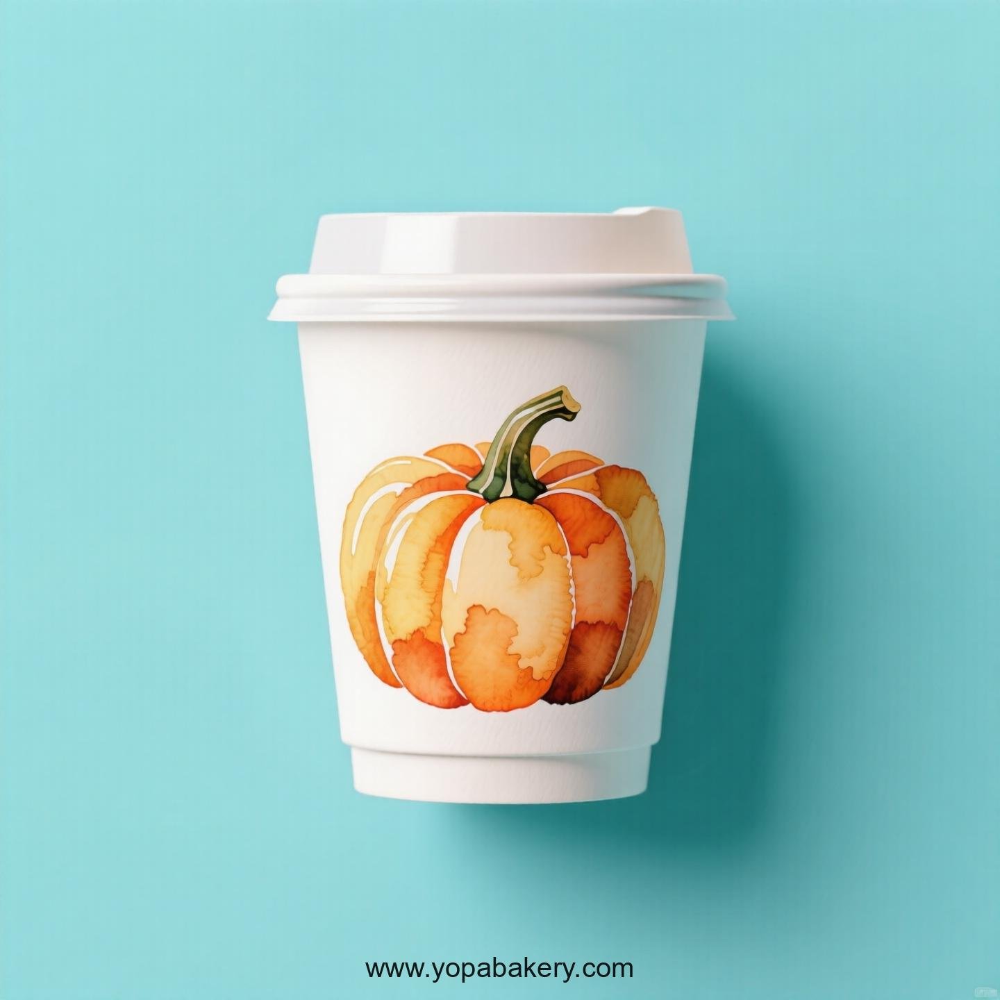 Pumpkin Design Paper Coffee Cups Factory: 4-24 oz Custom Logo