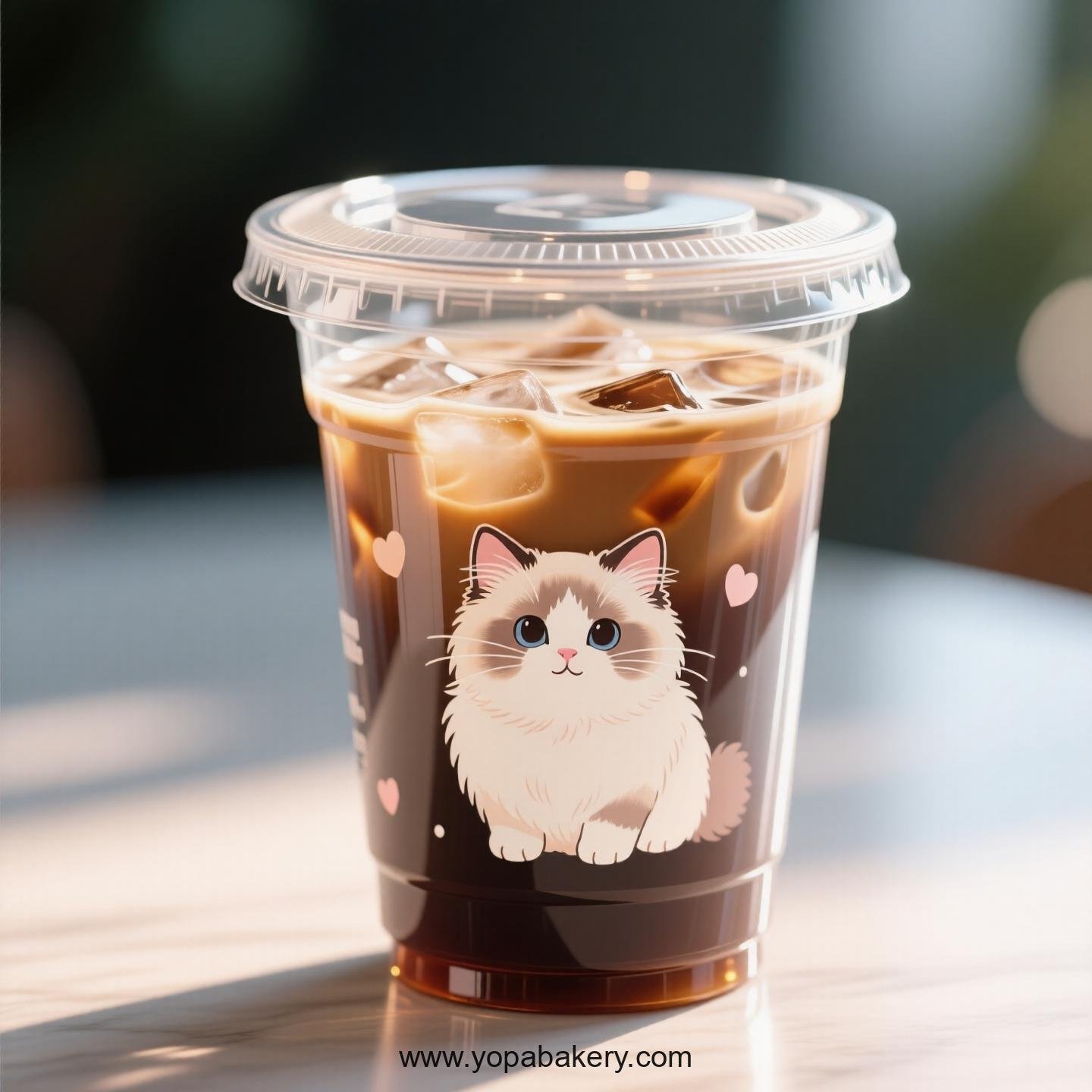 Ragdoll cat Themed Clear Plastic Cups - Disposable PP & PET Coffee Cups with Lids Ragdoll cat Themed Clear Plastic Cups - Disposable PP & PET Coffee Cups with Lids