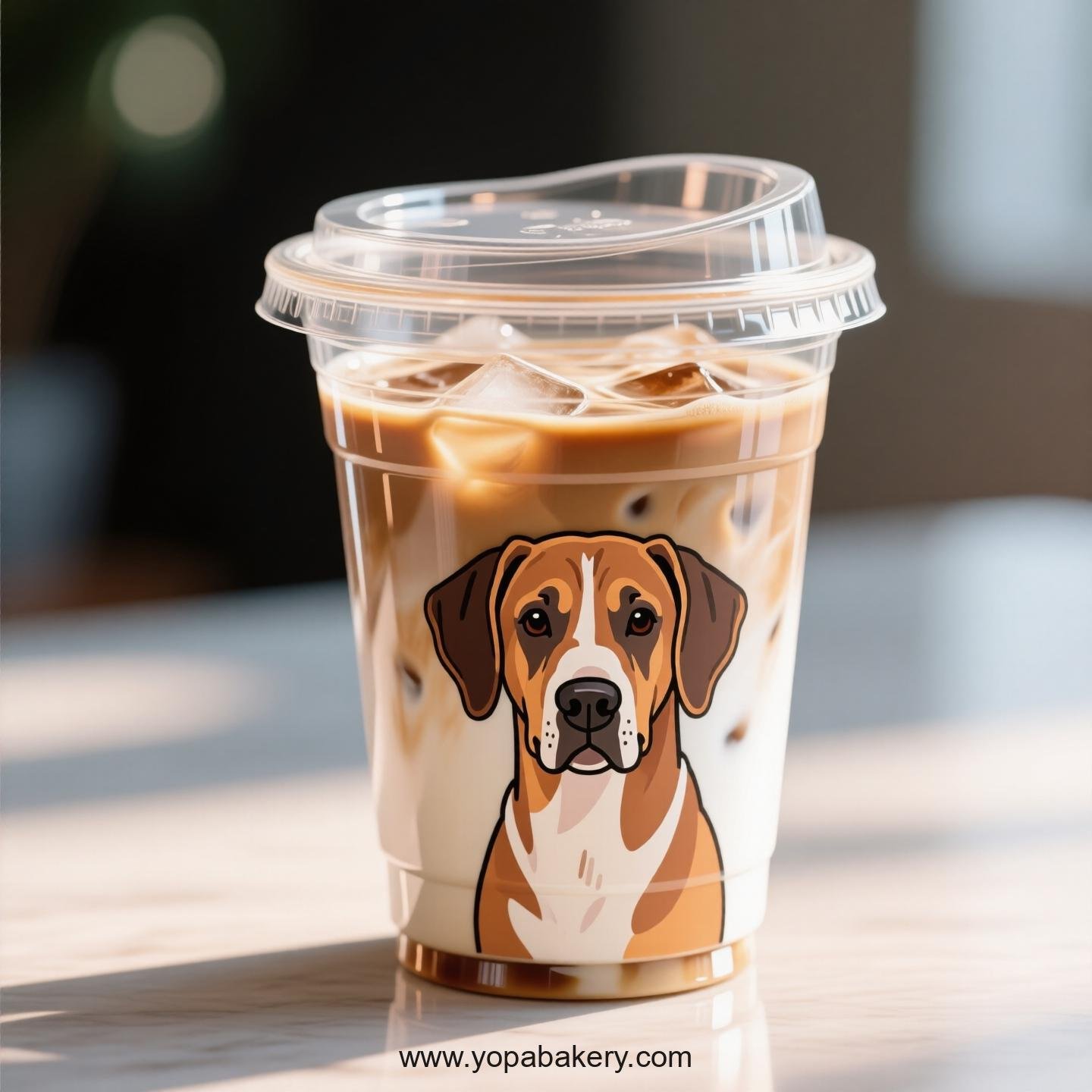Rhodesian Ridgeback Dog Themed Clear Plastic Cups - Disposable PP & PET Coffee Cups with Lids