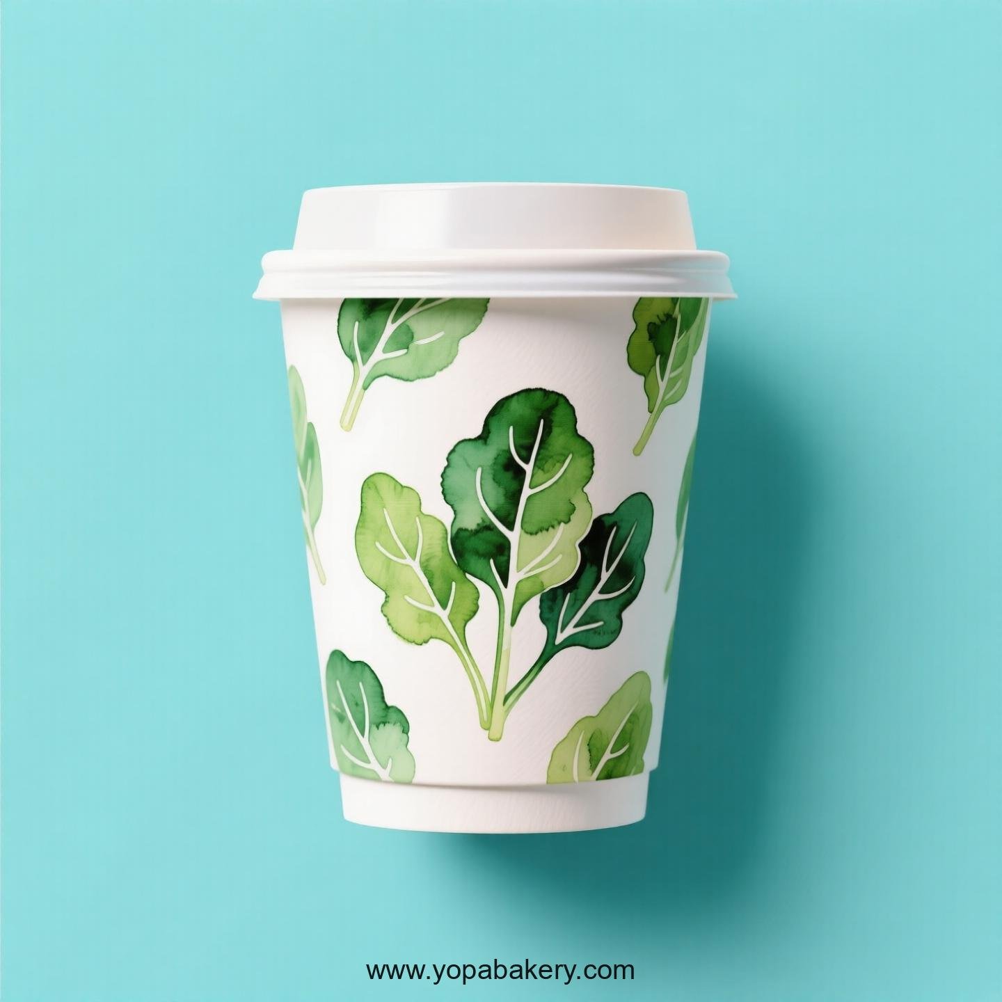 Spinach Design Paper Coffee Cups Factory: 4-24 oz Custom Logo Spinach Design Paper Coffee Cups Factory: 4-24 oz Custom Logo